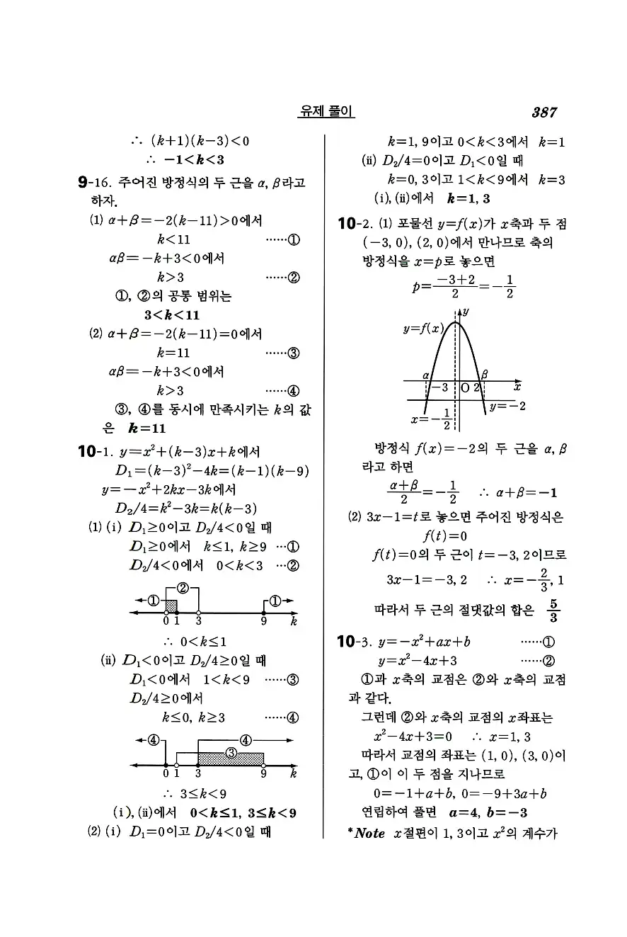 실력정석 공통수학1 답지 유제풀이 21
