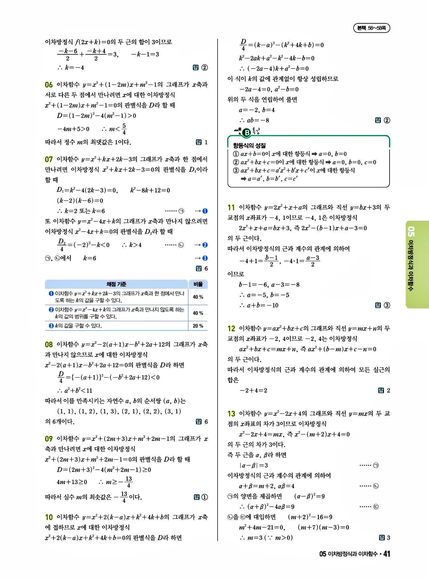 쎈B 공통수학1 답지 41페이지