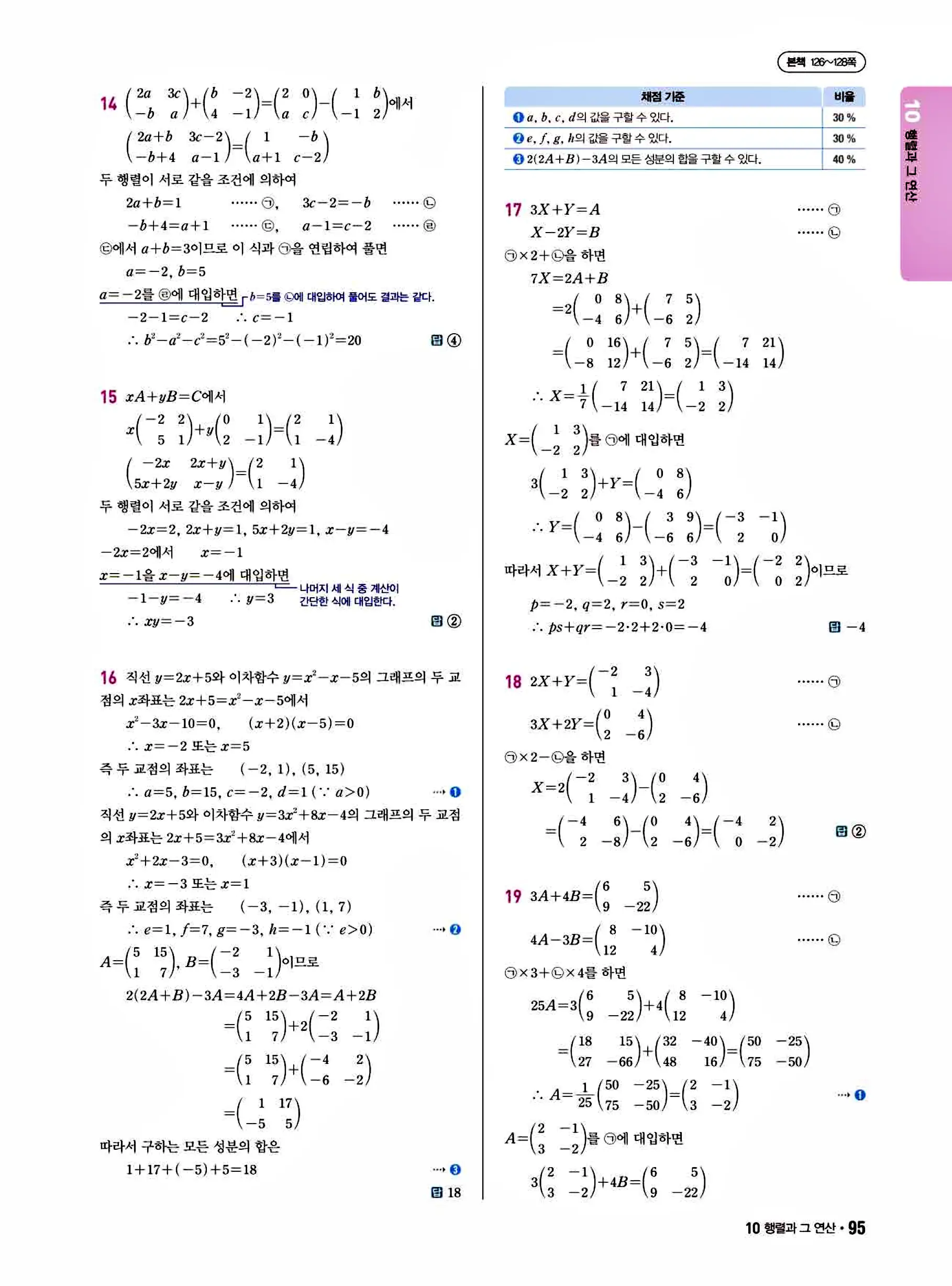 쎈B 공통수학1 답지 95페이지