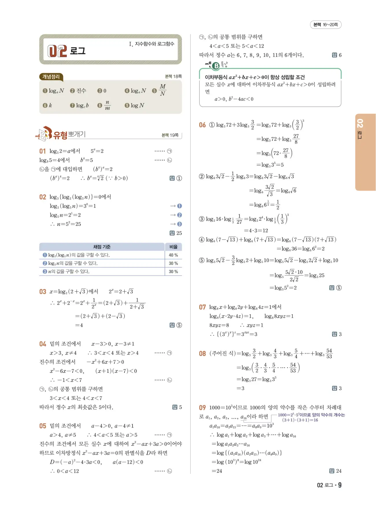 쎈B 대수 답지 9페이지