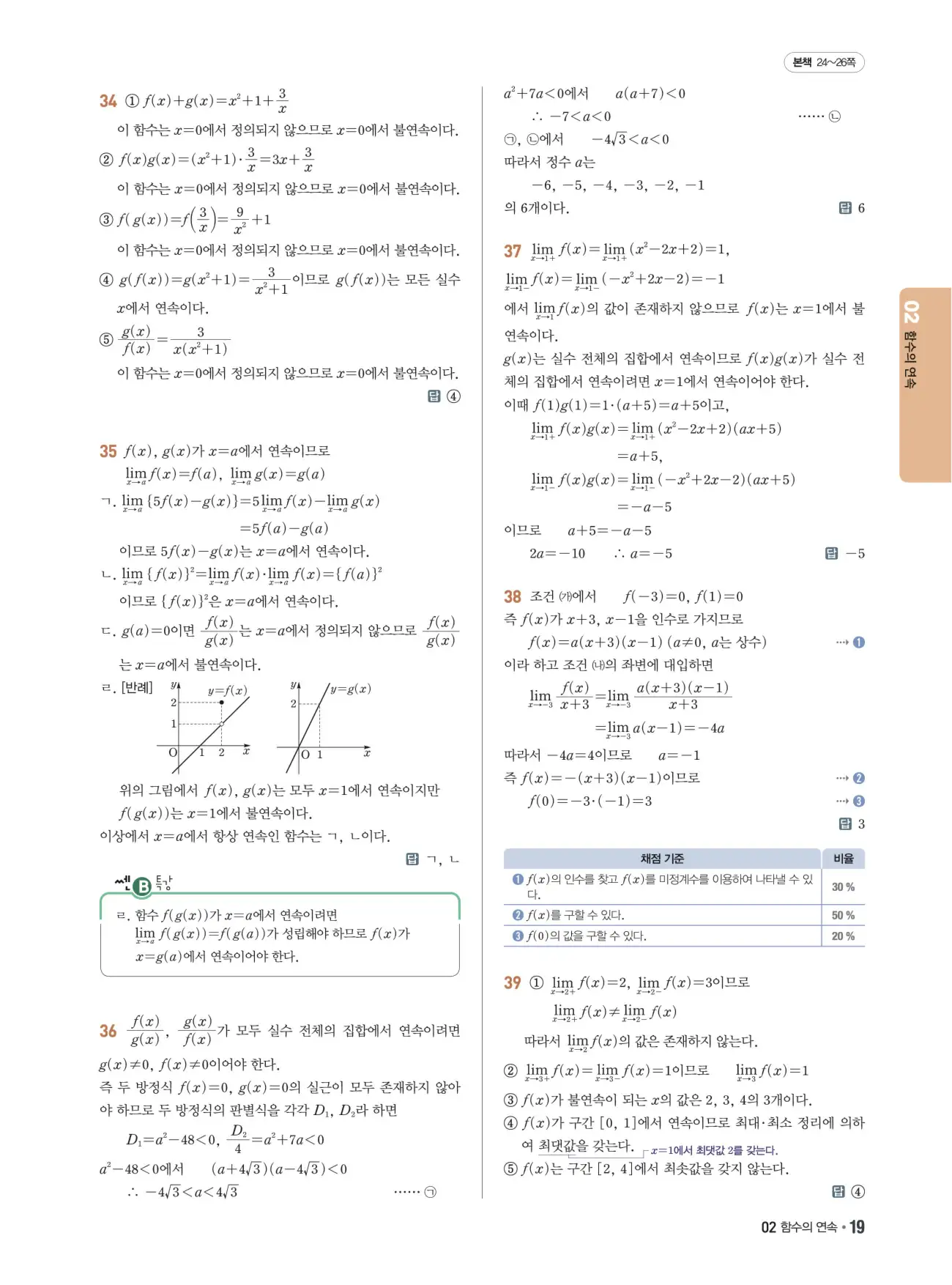쎈B미적분1답지 19페이지