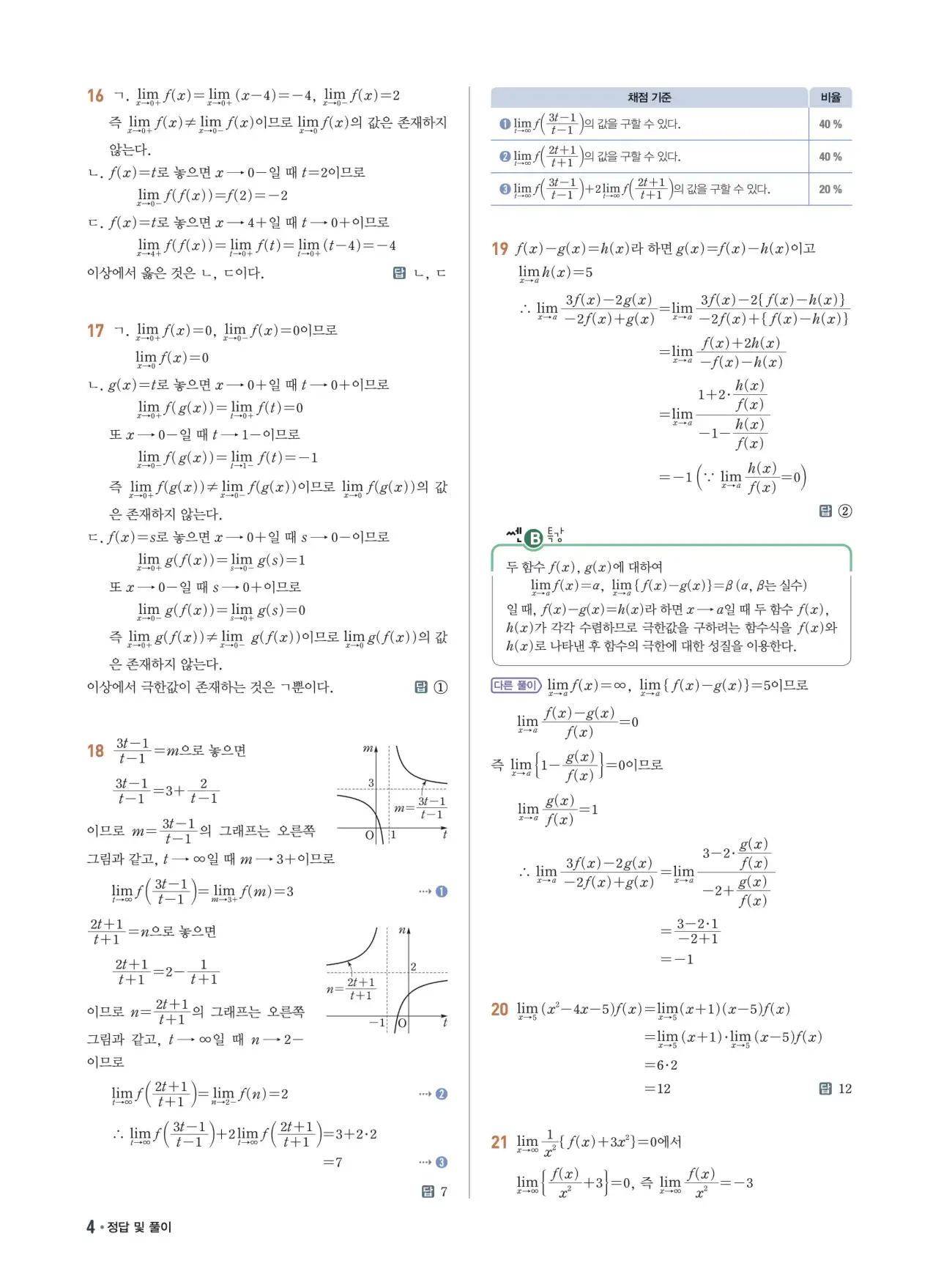 쎈B미적분1답지 4페이지