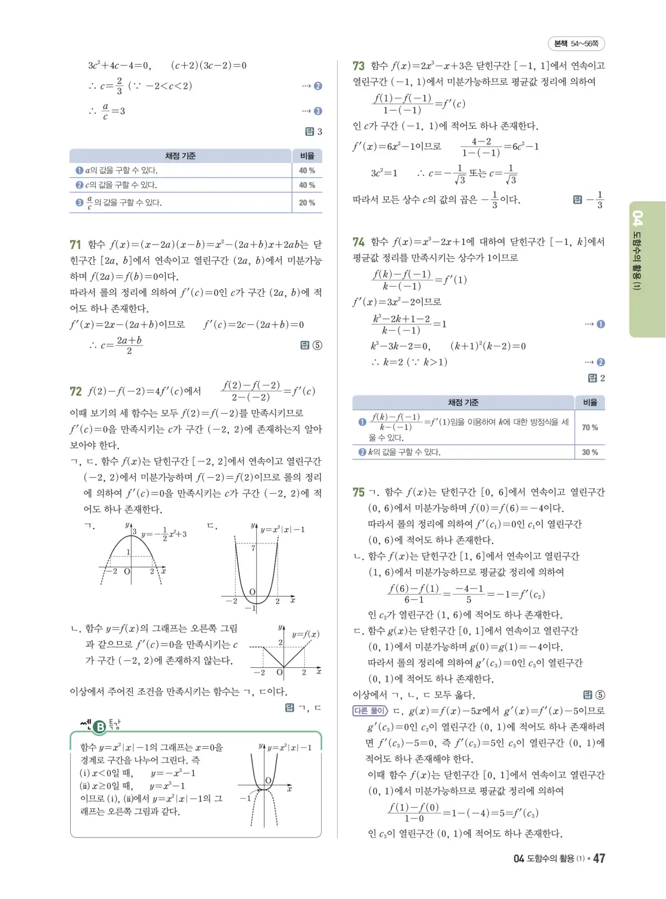쎈B미적분1답지 47페이지