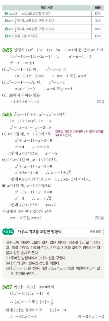 쎈공통수학1답지 117