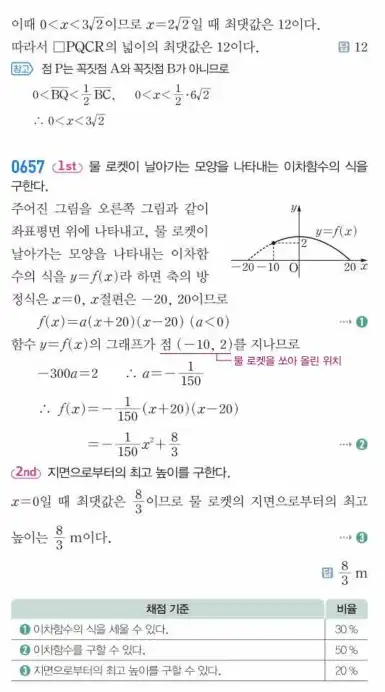 쎈공통수학1답지 하프 185