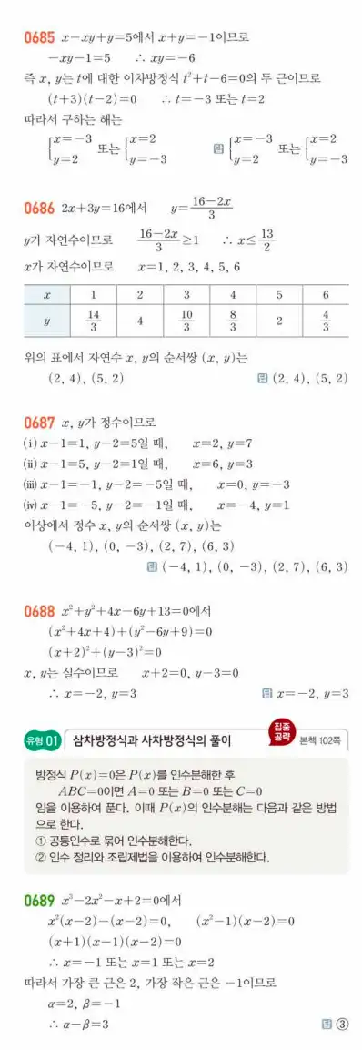 쎈공통수학1답지 하프 192