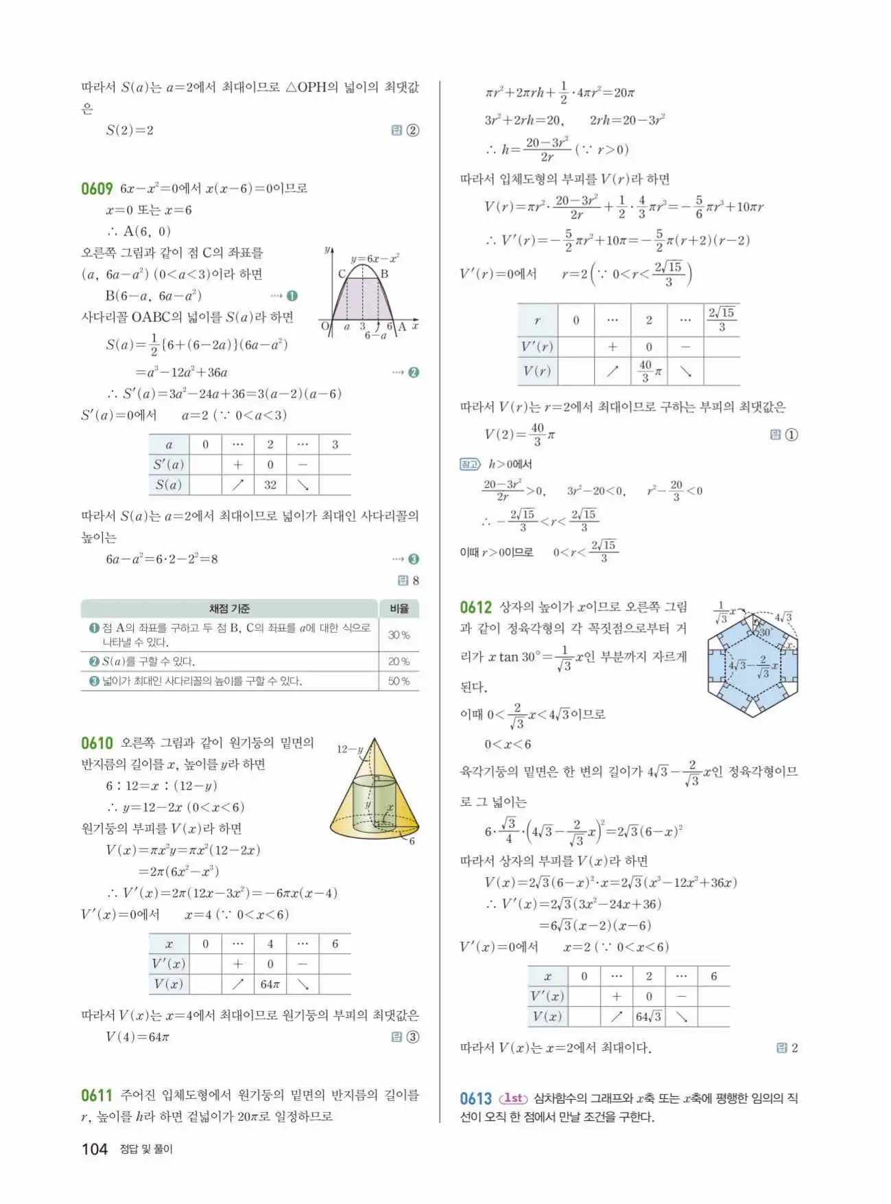 쎈미적분1답지 104페이지
