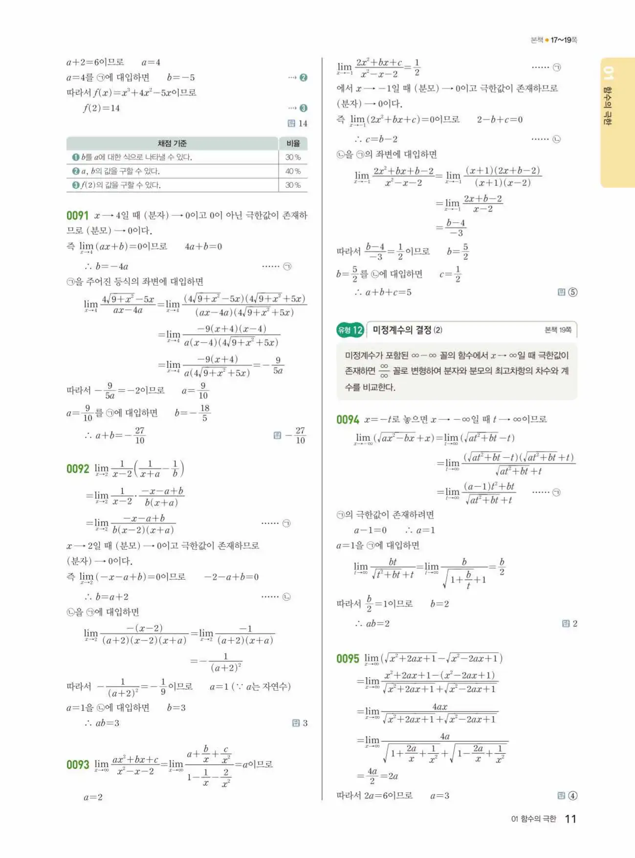 쎈미적분1답지 11페이지