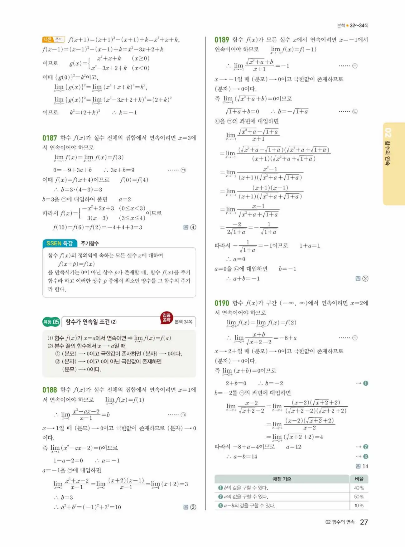 쎈미적분1답지 27페이지