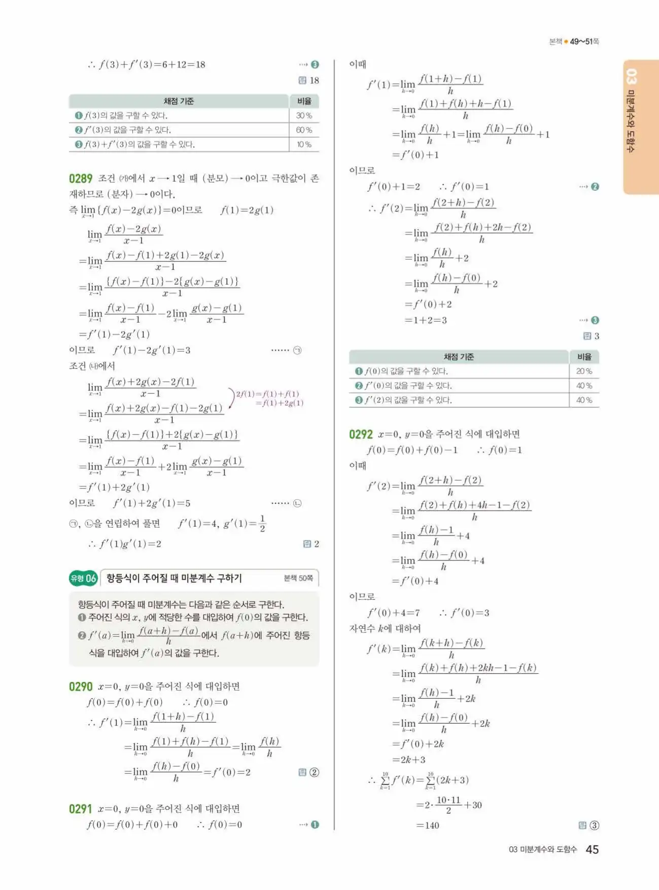 쎈미적분1답지 45페이지