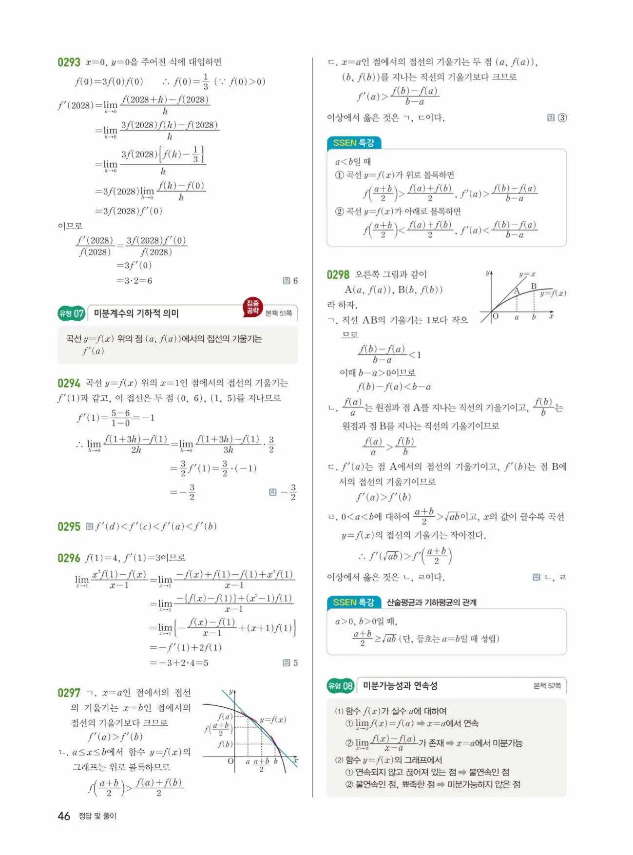 쎈미적분1답지 46페이지
