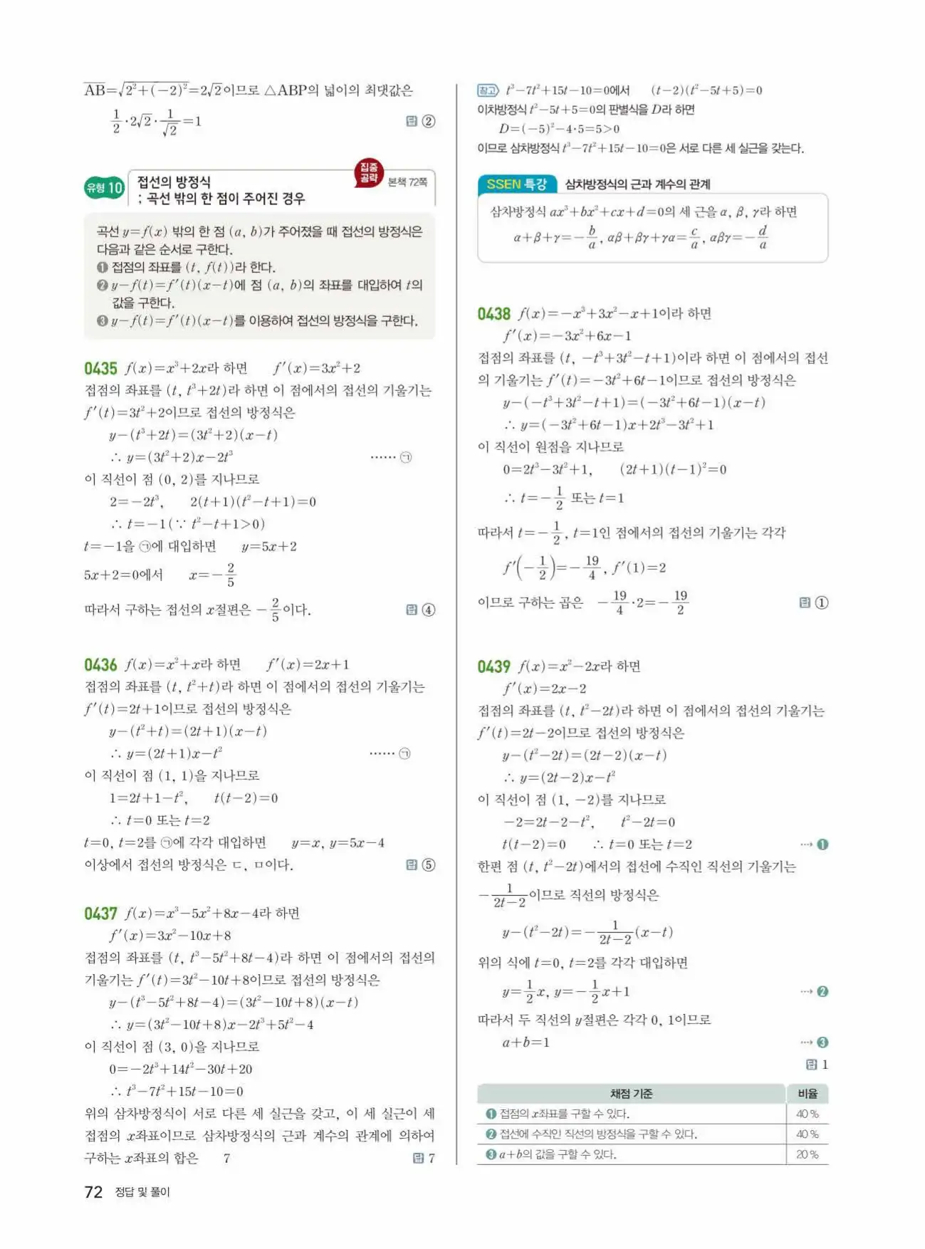 쎈미적분1답지 72페이지