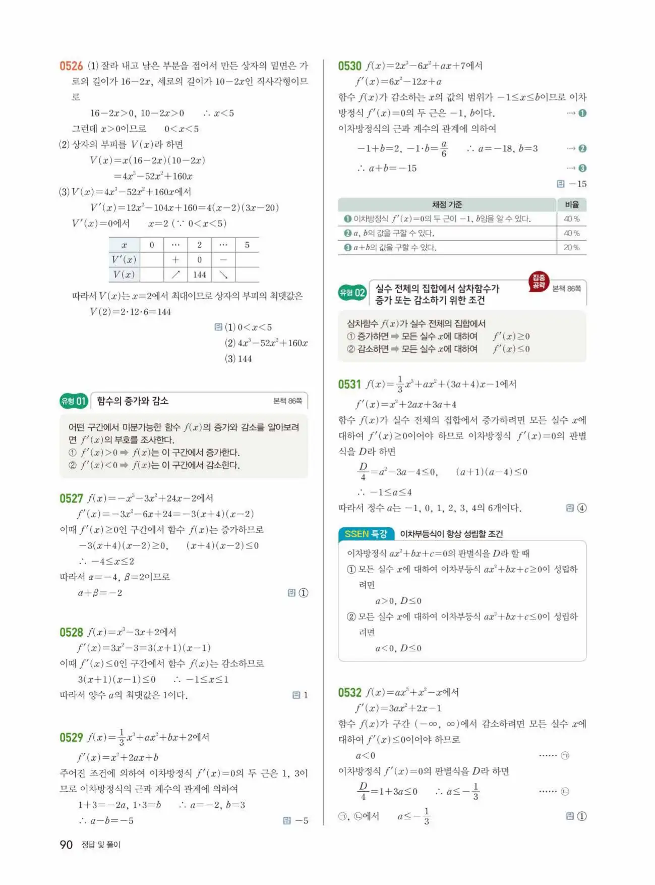 쎈미적분1답지 90페이지