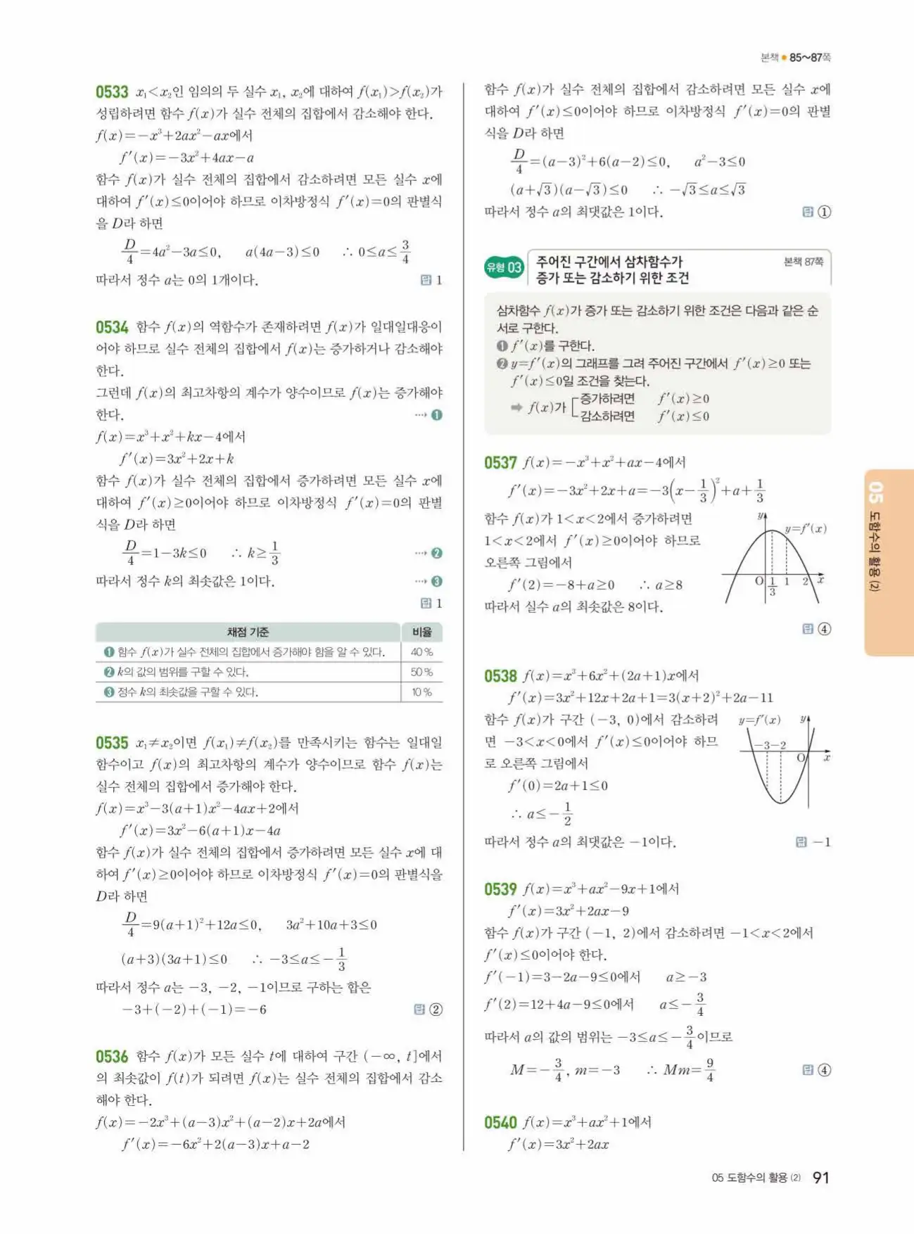 쎈미적분1답지 91페이지