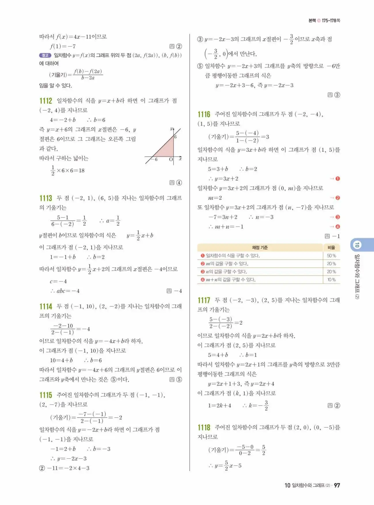 쎈수학 중2-1 답지 97
