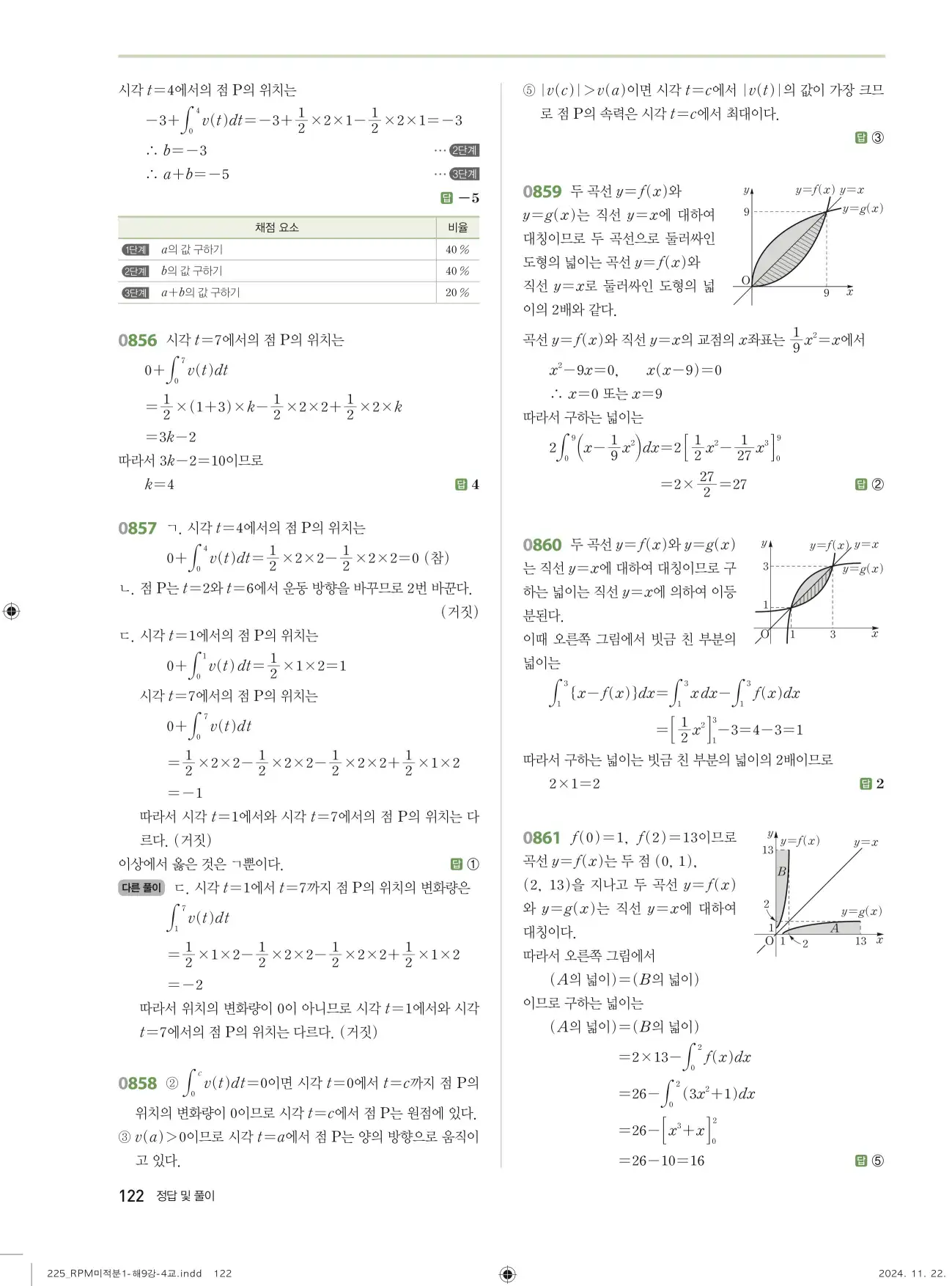 알피엠 미적분1 답지 122페이지