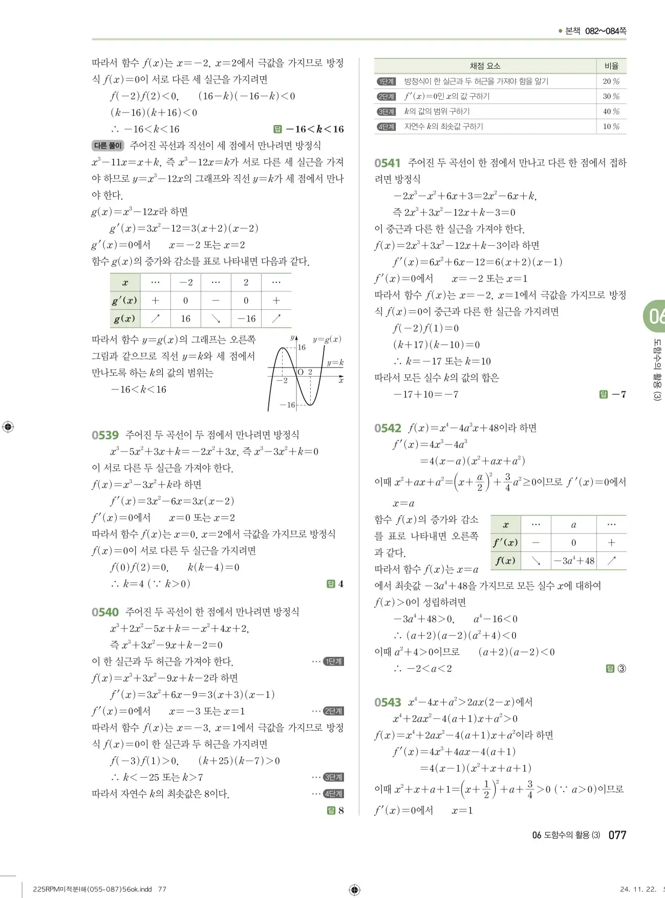 알피엠 미적분1 답지 77페이지