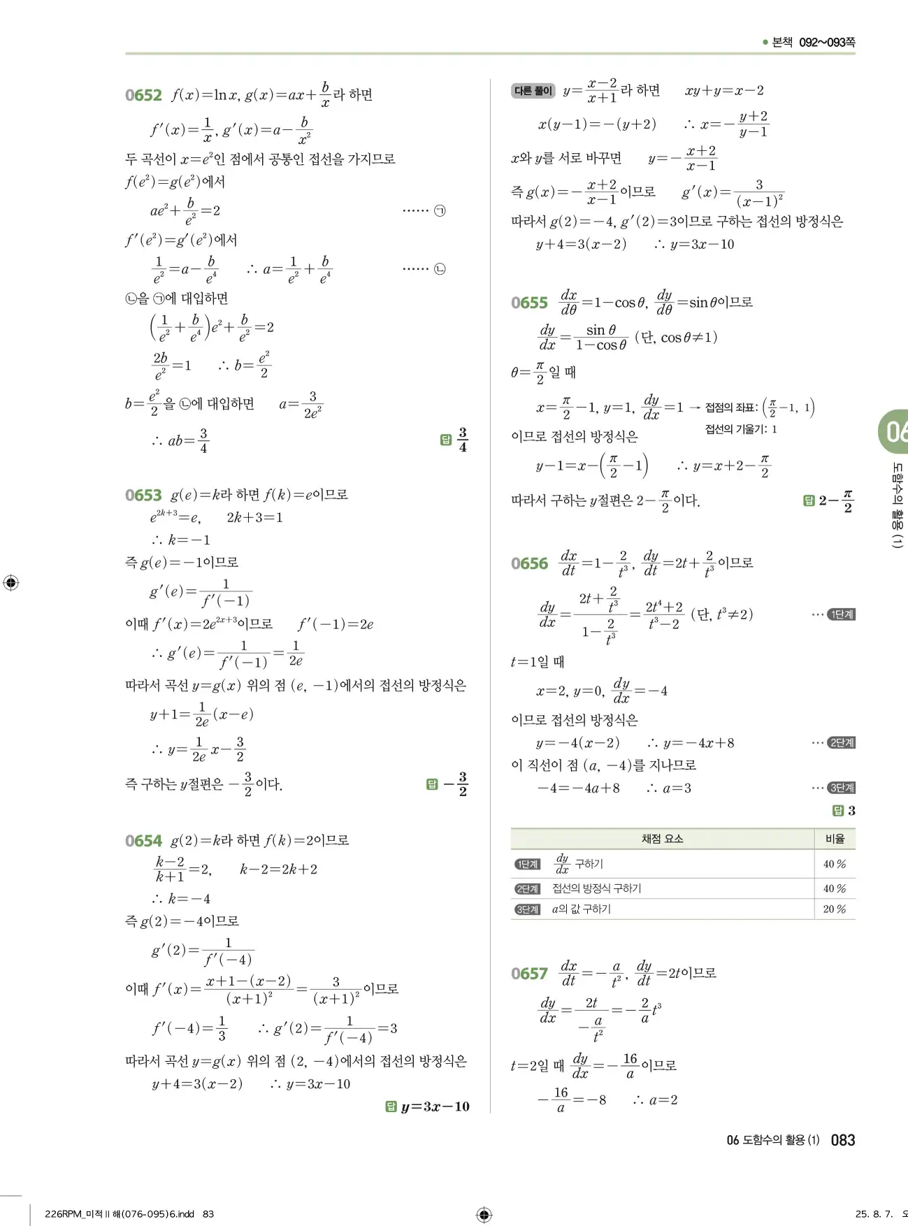 알피엠미적분2답지 83페이지