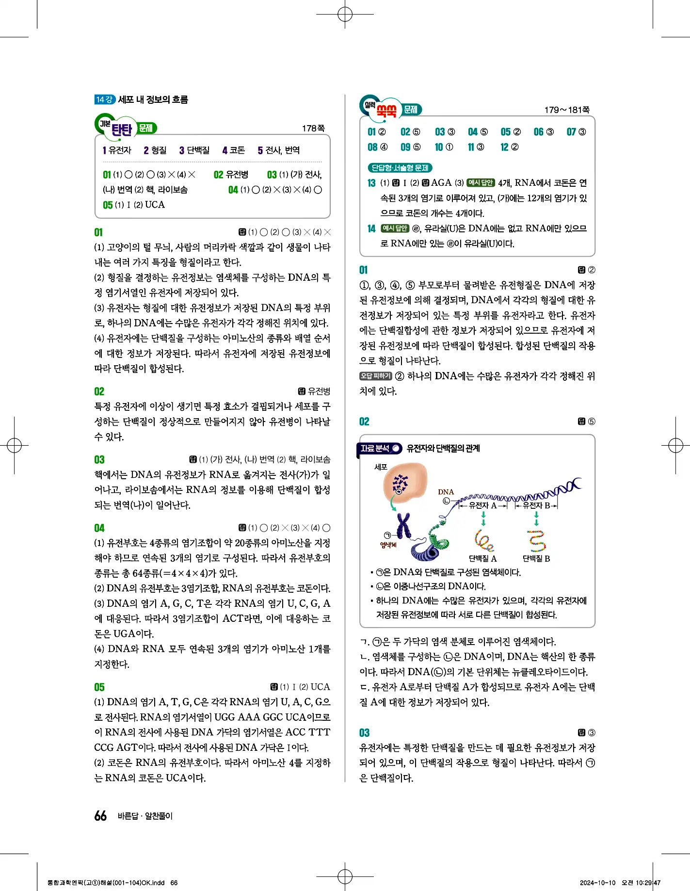 엔픽 통합과학2 답지 4페이지
