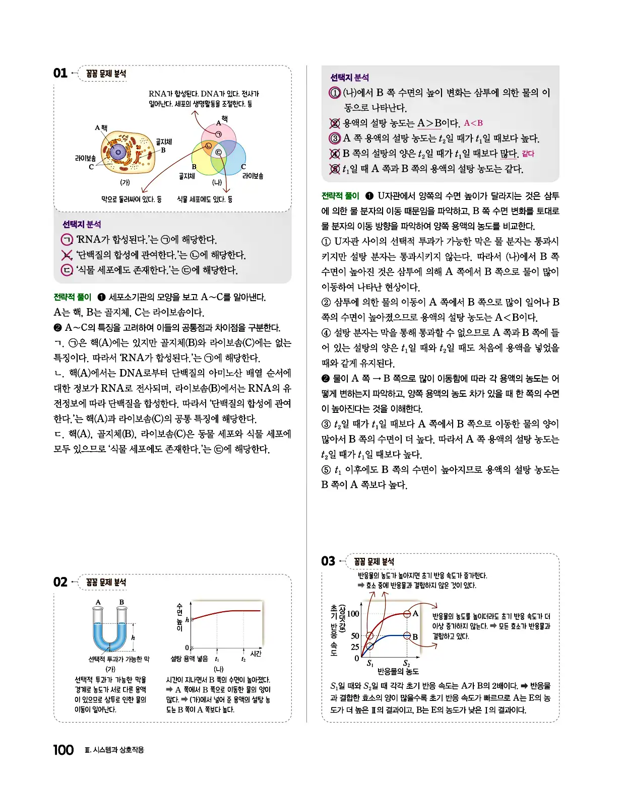 완자 통합과학1 답지 100페이지
