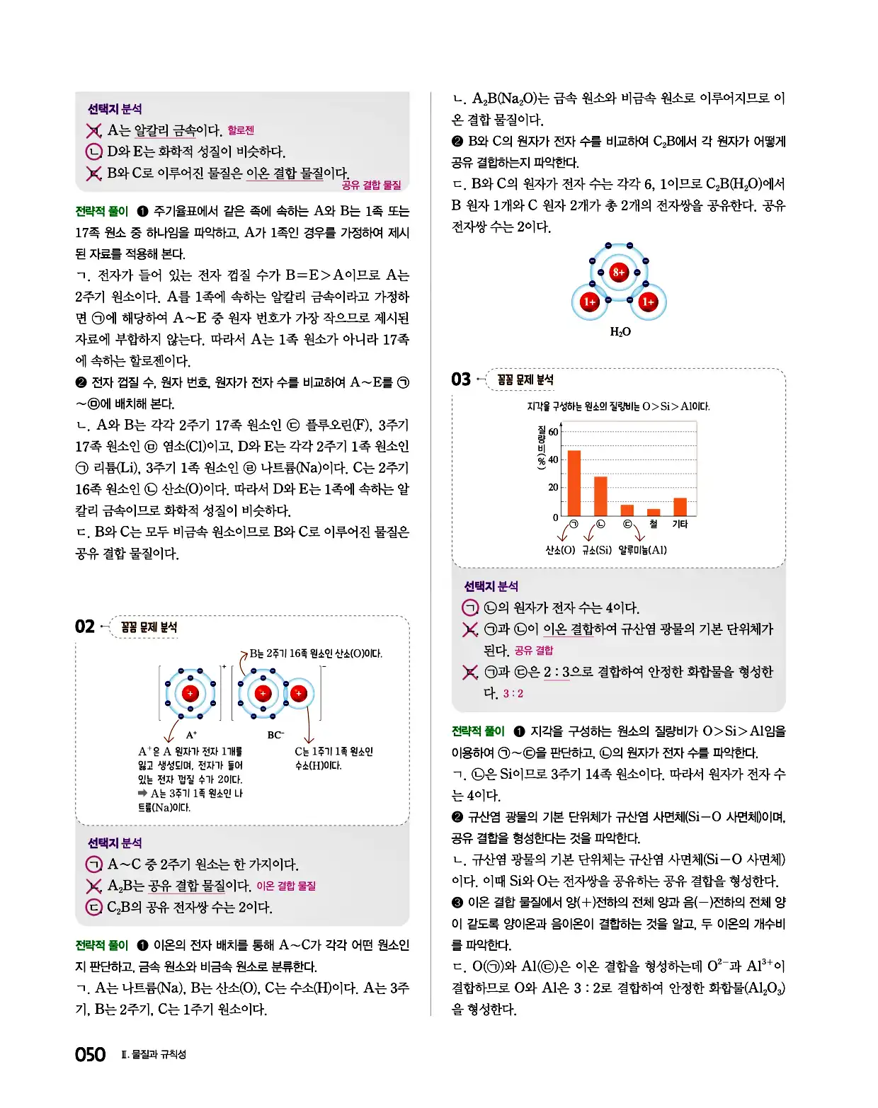 완자 통합과학1 답지 50페이지