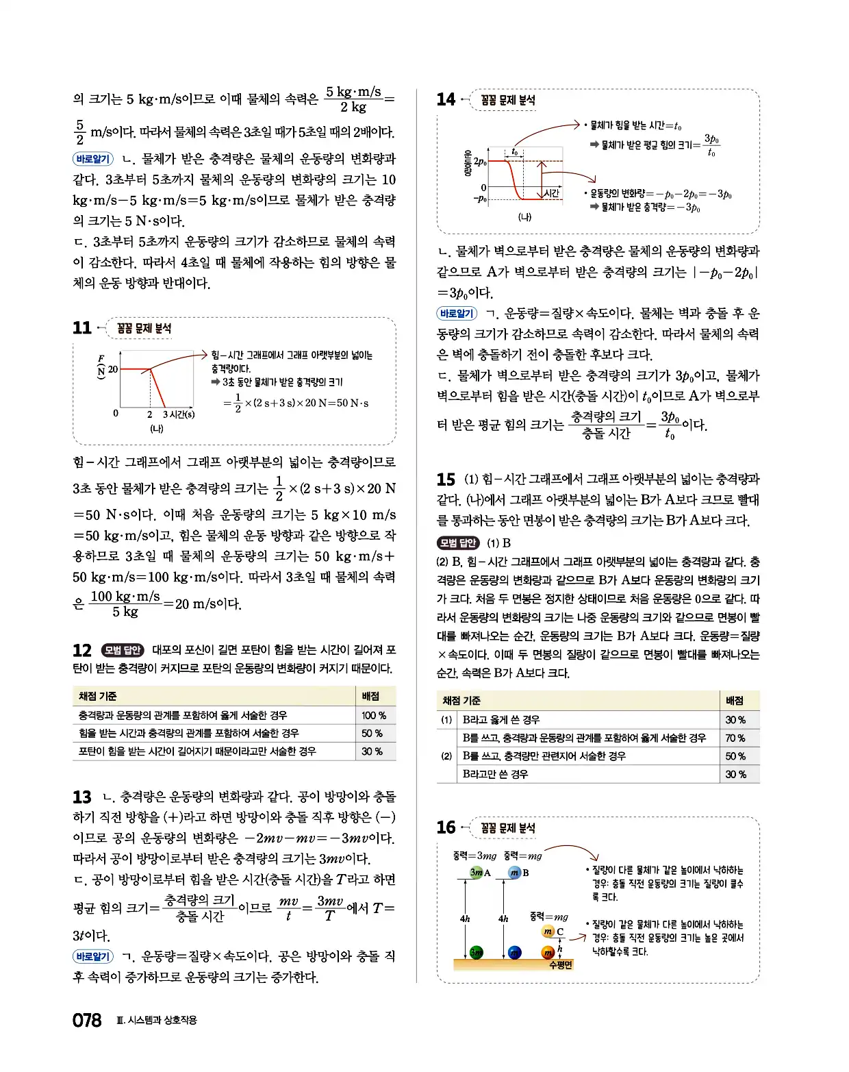 완자 통합과학1 답지 78페이지