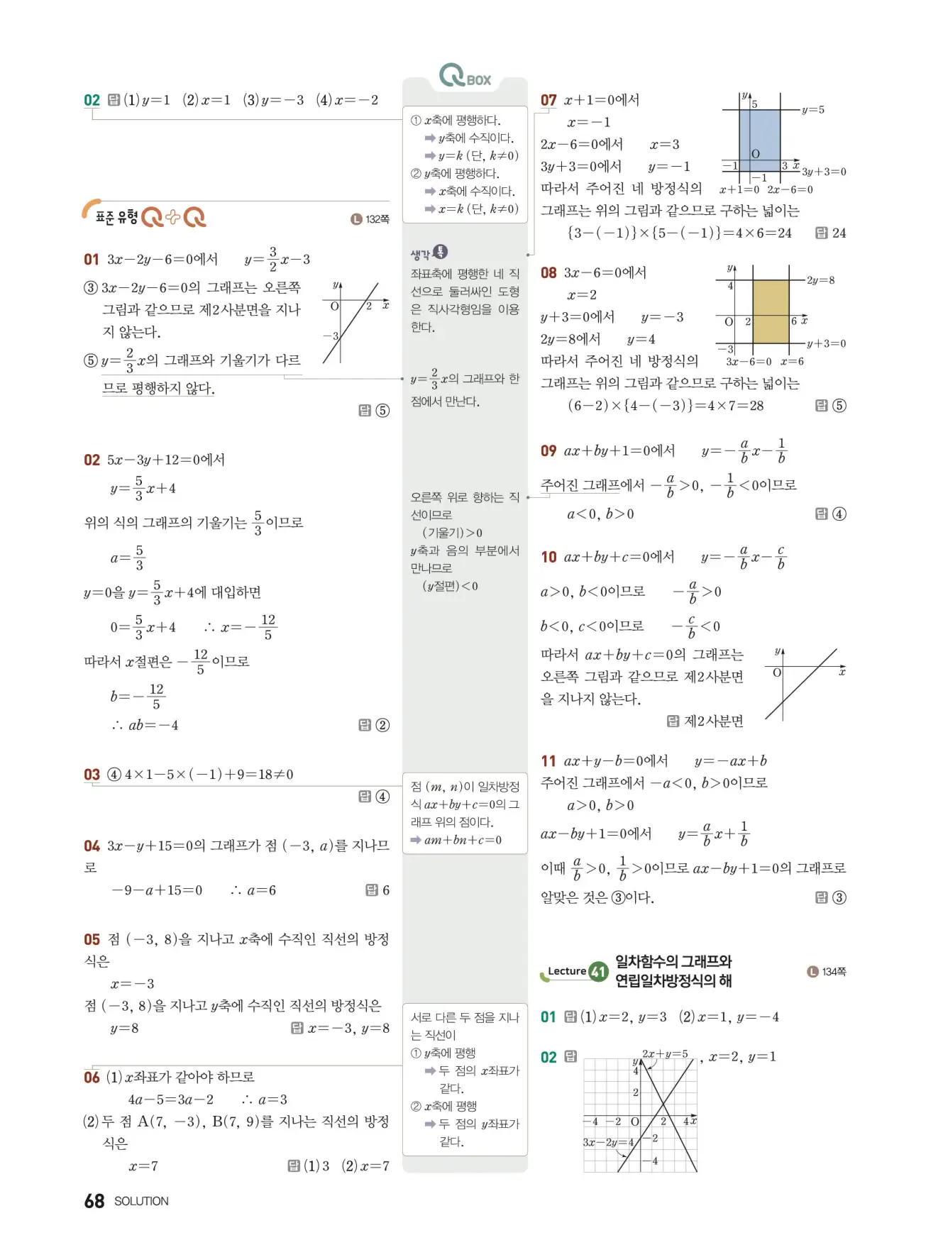 우공비Q+Q 중2-1 답지 68페이지