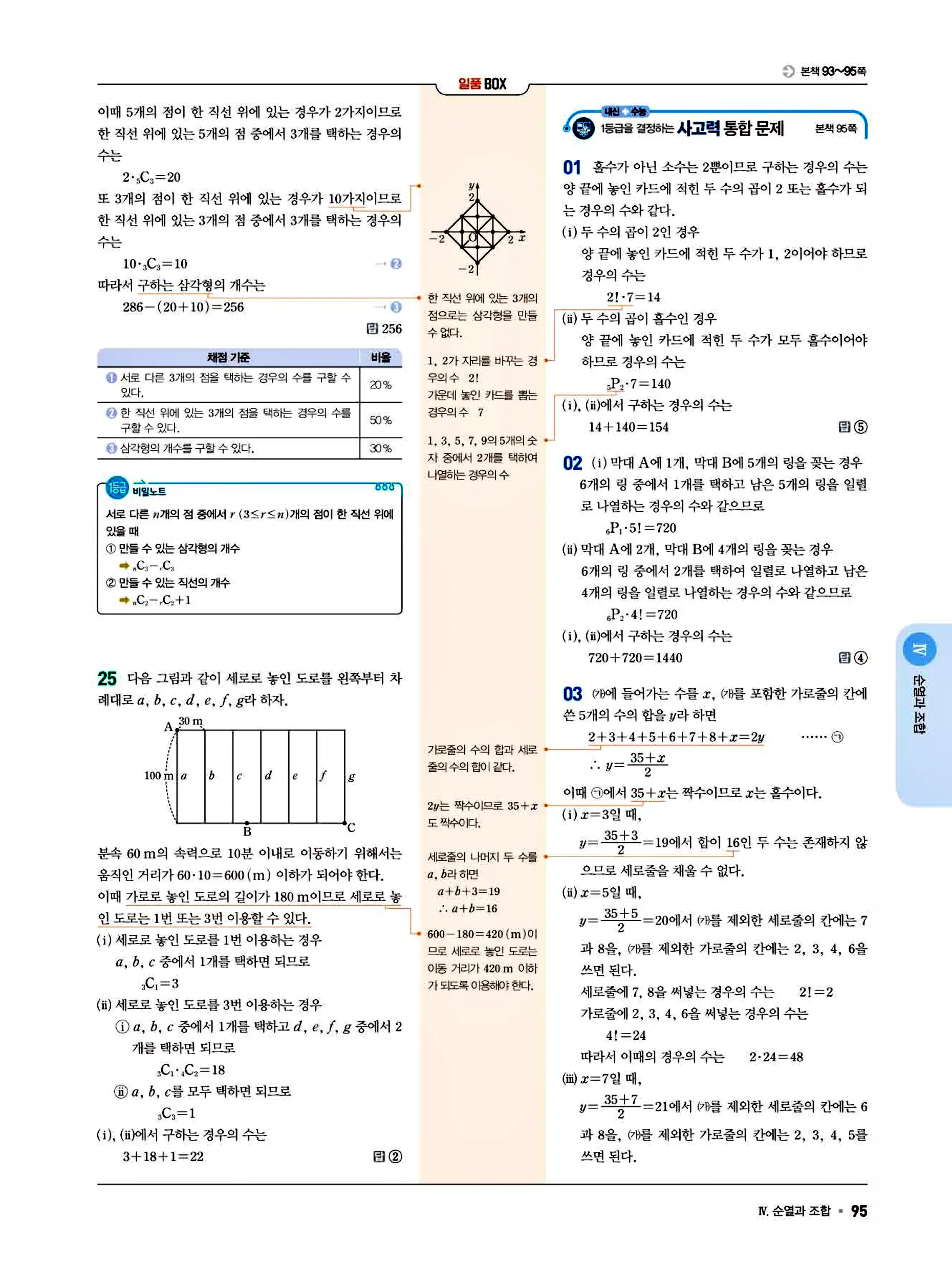 일품 공통수학1 답지 95페이지