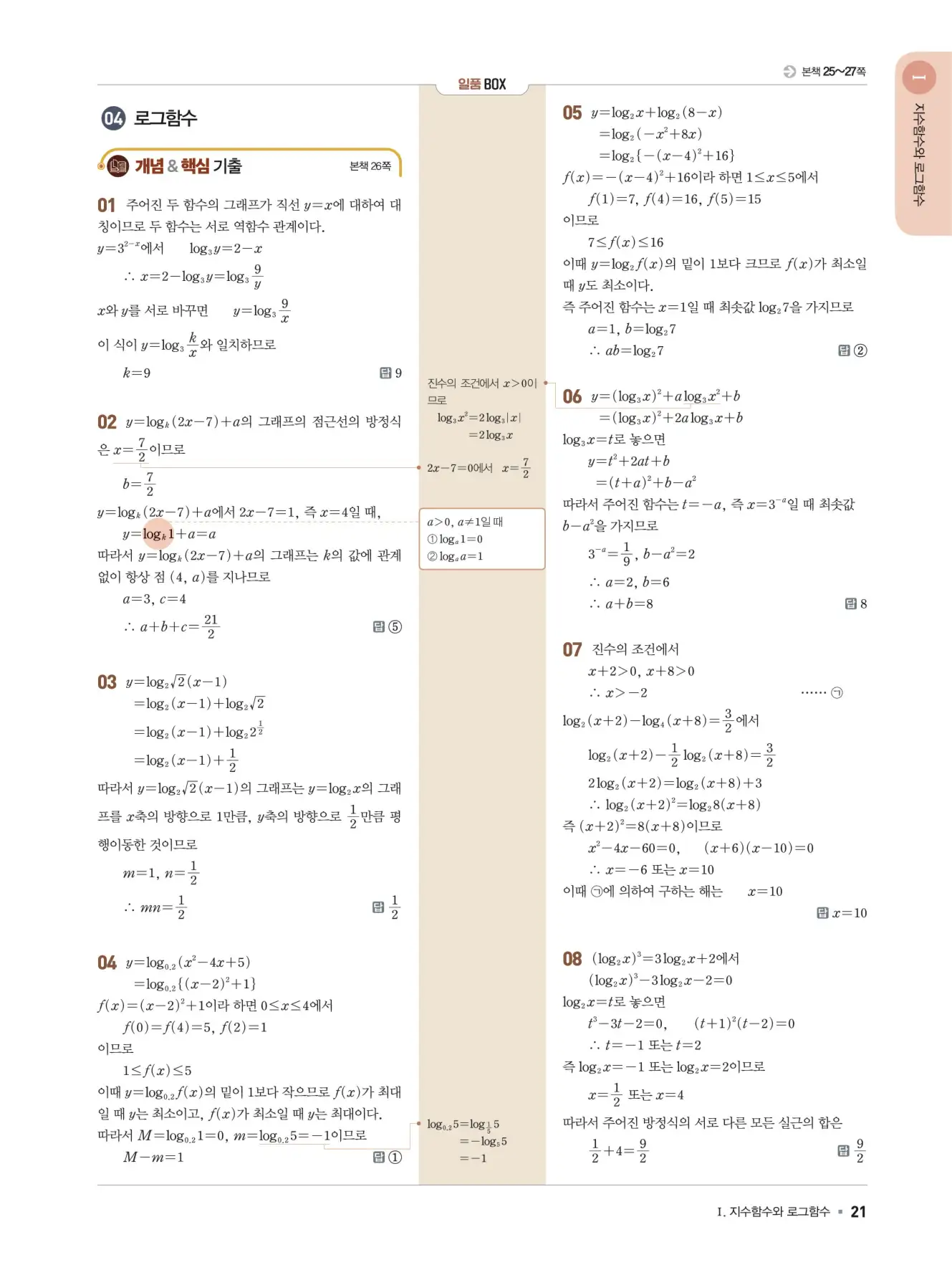 일품 대수 답지 21페이지