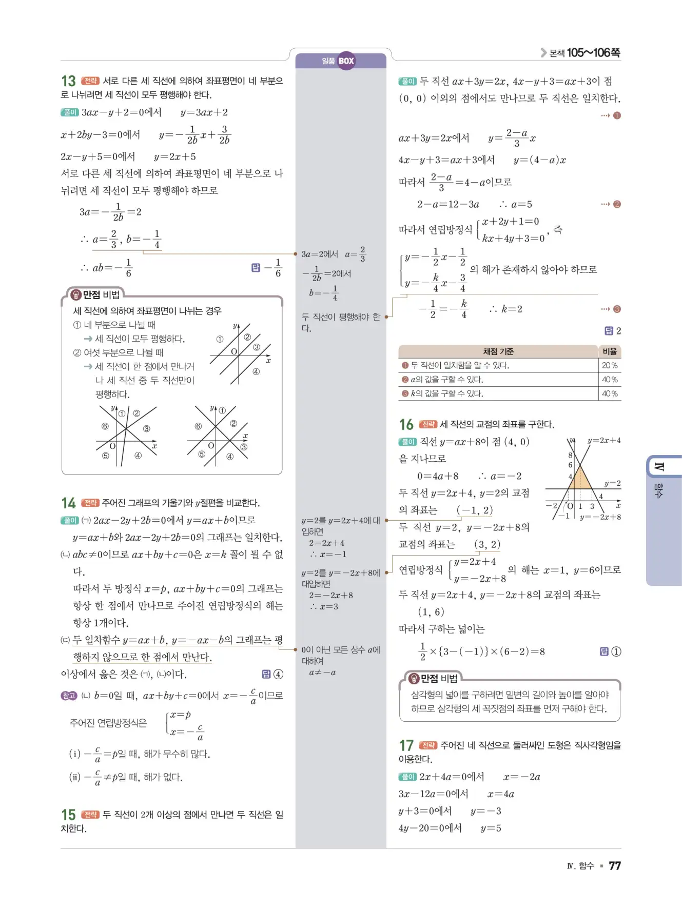 일품 중2-1 답지 77