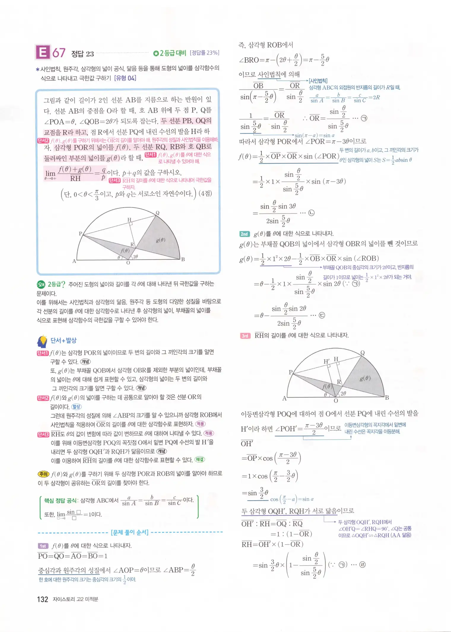 자이스토리 고2 미적분 해설 134