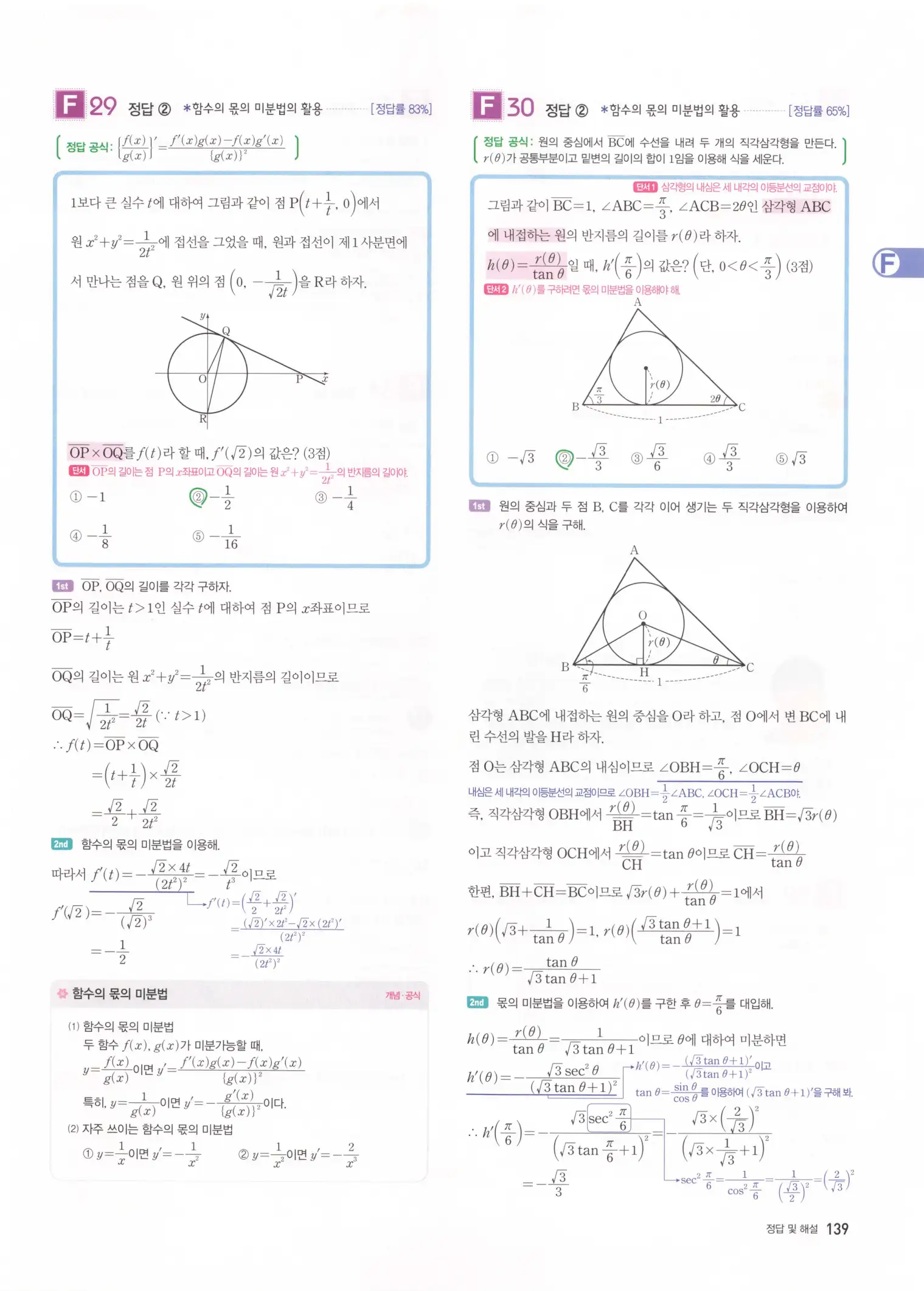 자이스토리 고2 미적분 해설 141