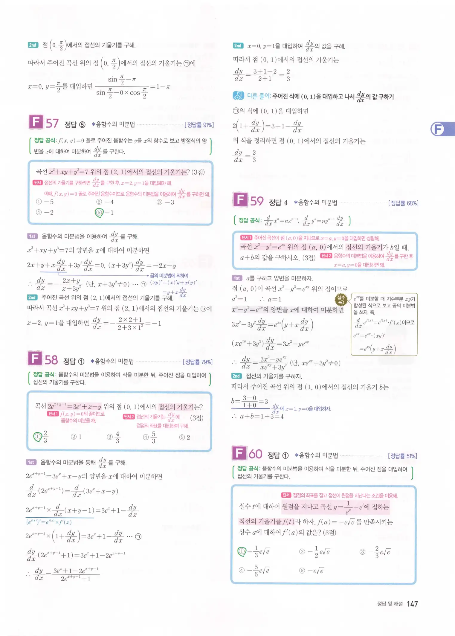 자이스토리 고2 미적분 해설 149