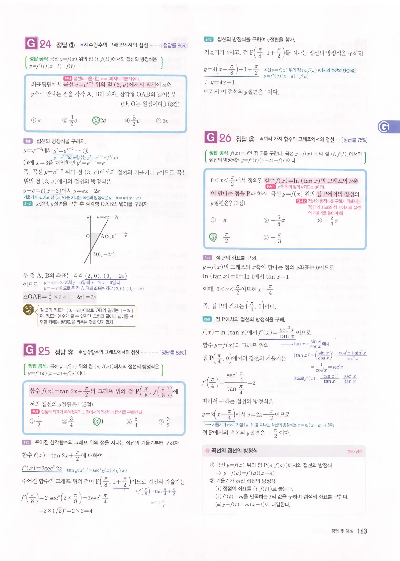 자이스토리 고2 미적분 해설 165