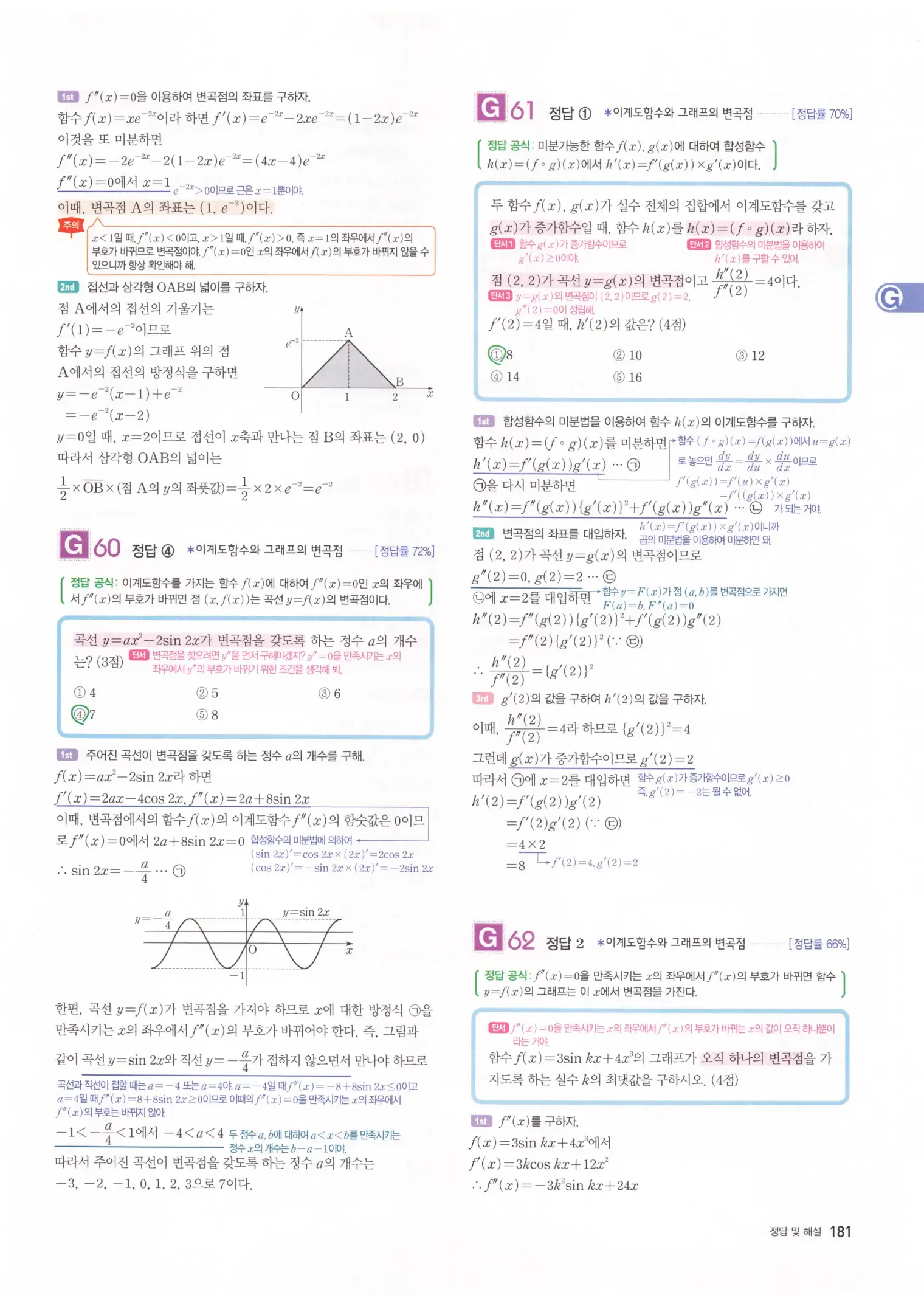 자이스토리 고2 미적분 해설 183