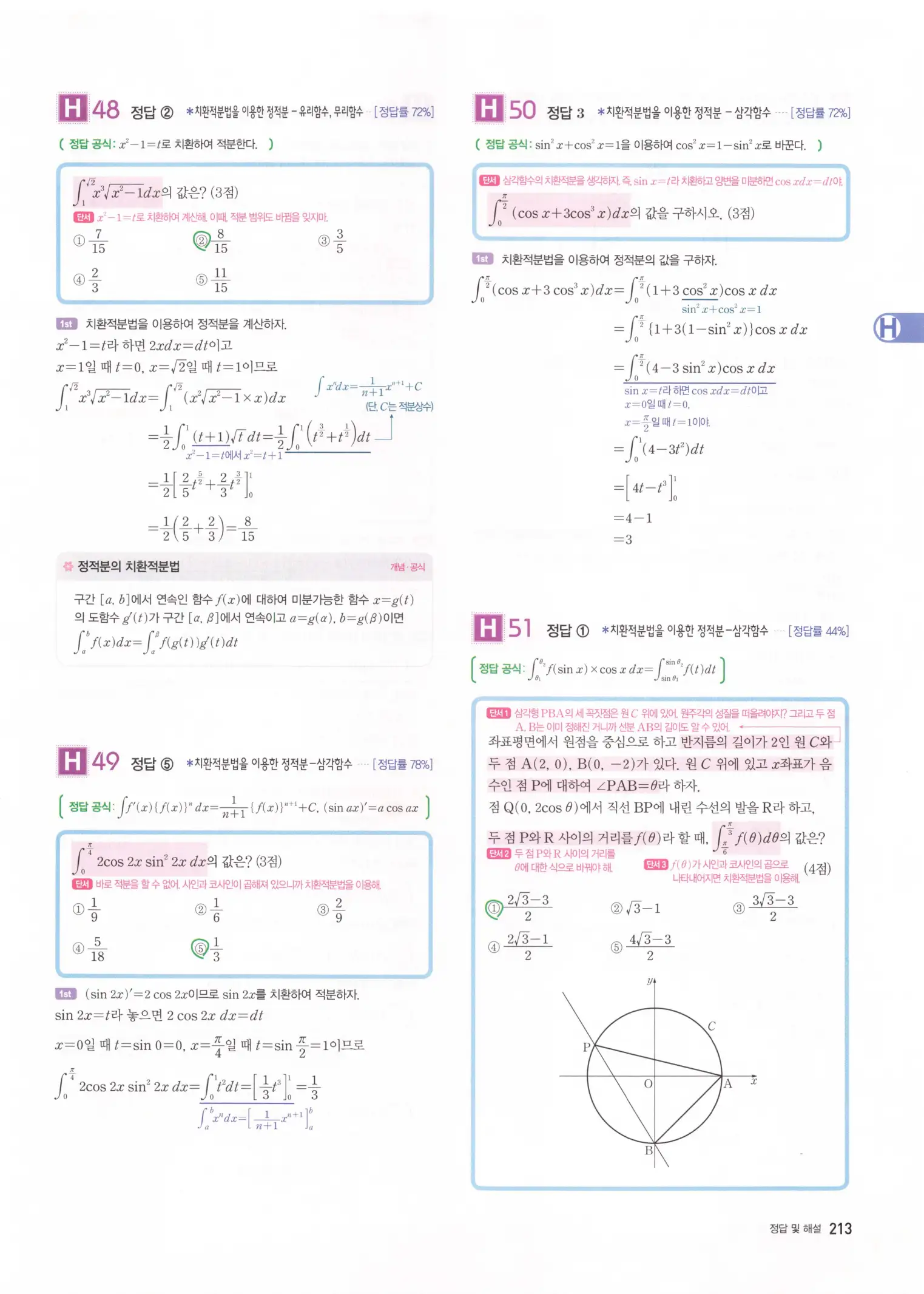 자이스토리 고2 미적분 해설 215