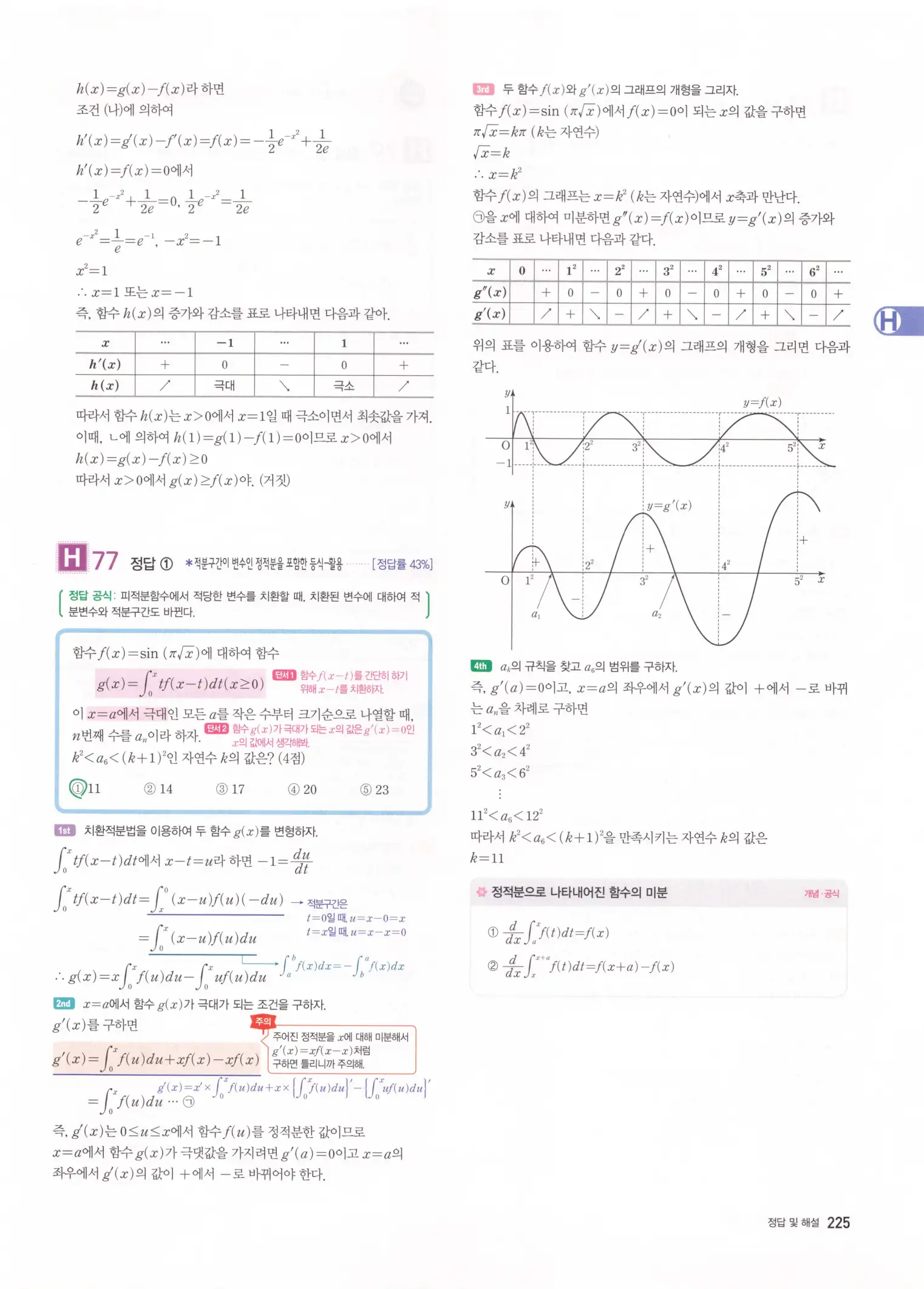 자이스토리 고2 미적분 해설 227