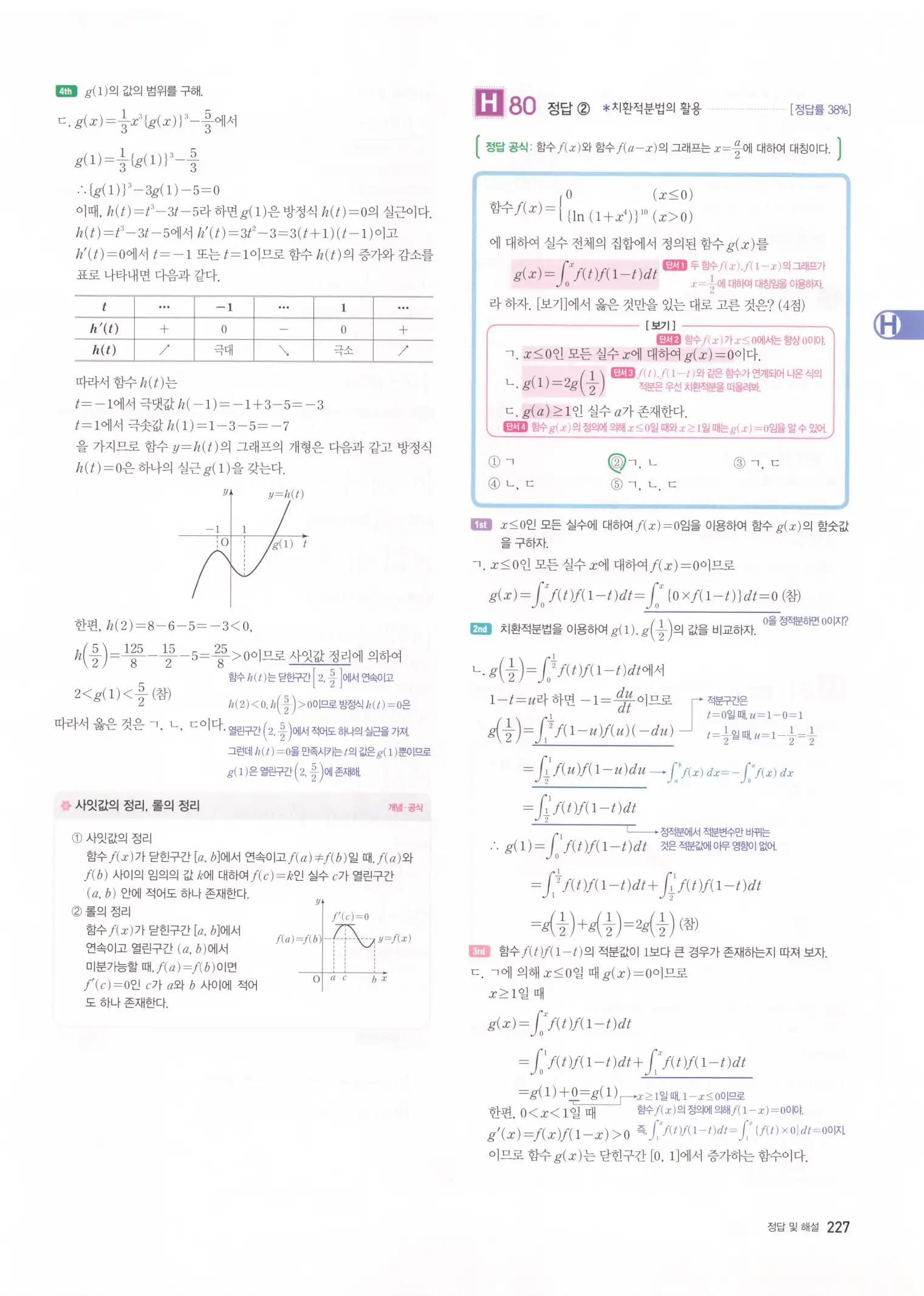 자이스토리 고2 미적분 해설 229