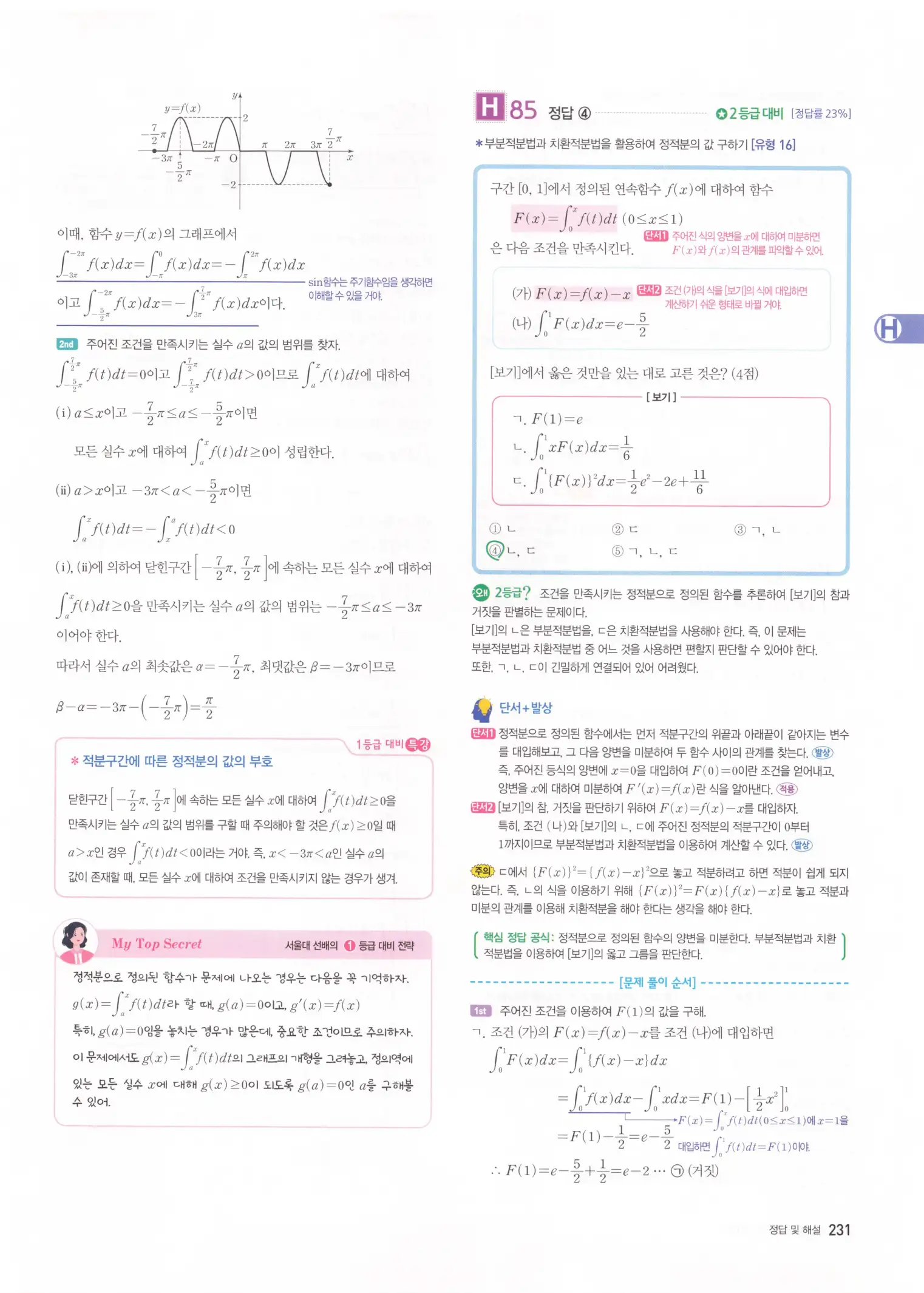 자이스토리 고2 미적분 해설 233