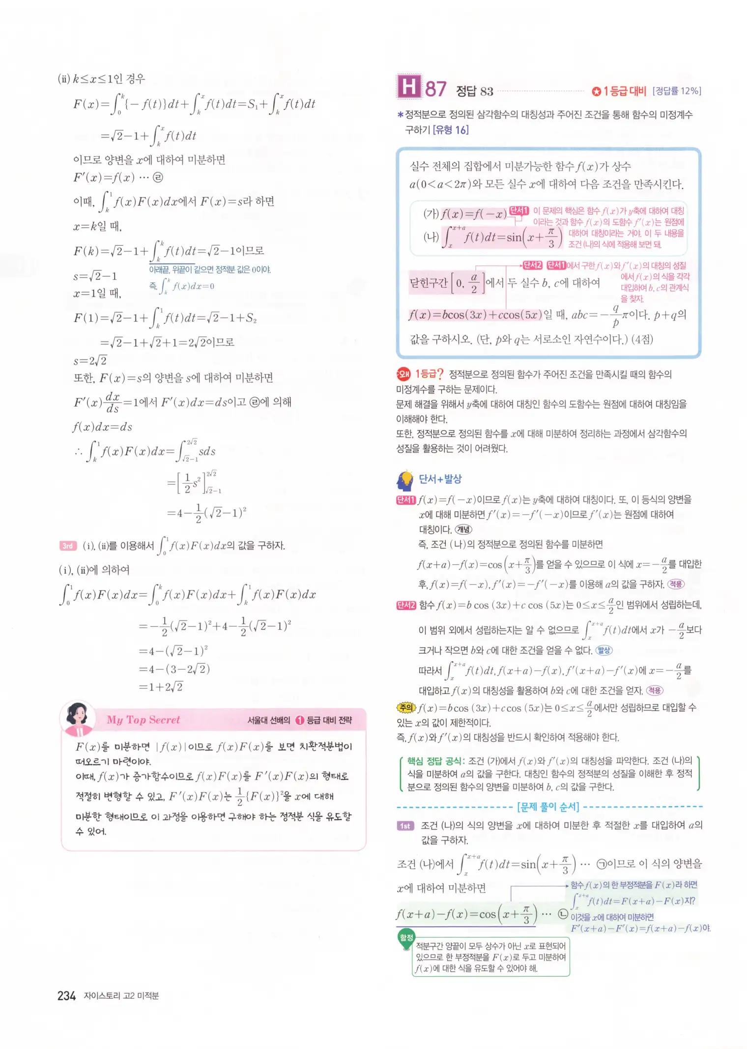 자이스토리 고2 미적분 해설 236
