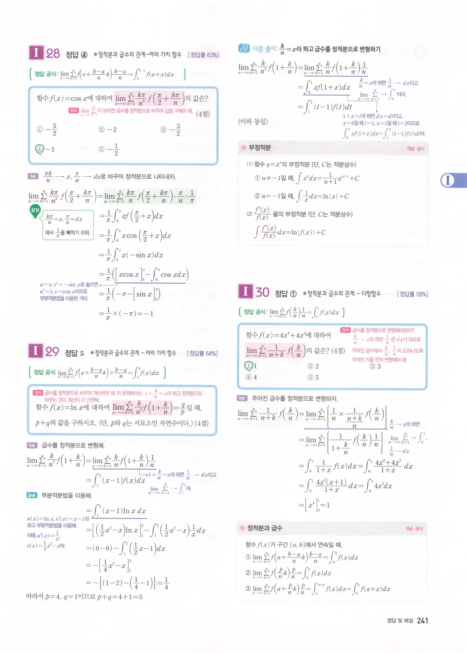 자이스토리 고2 미적분 해설 243