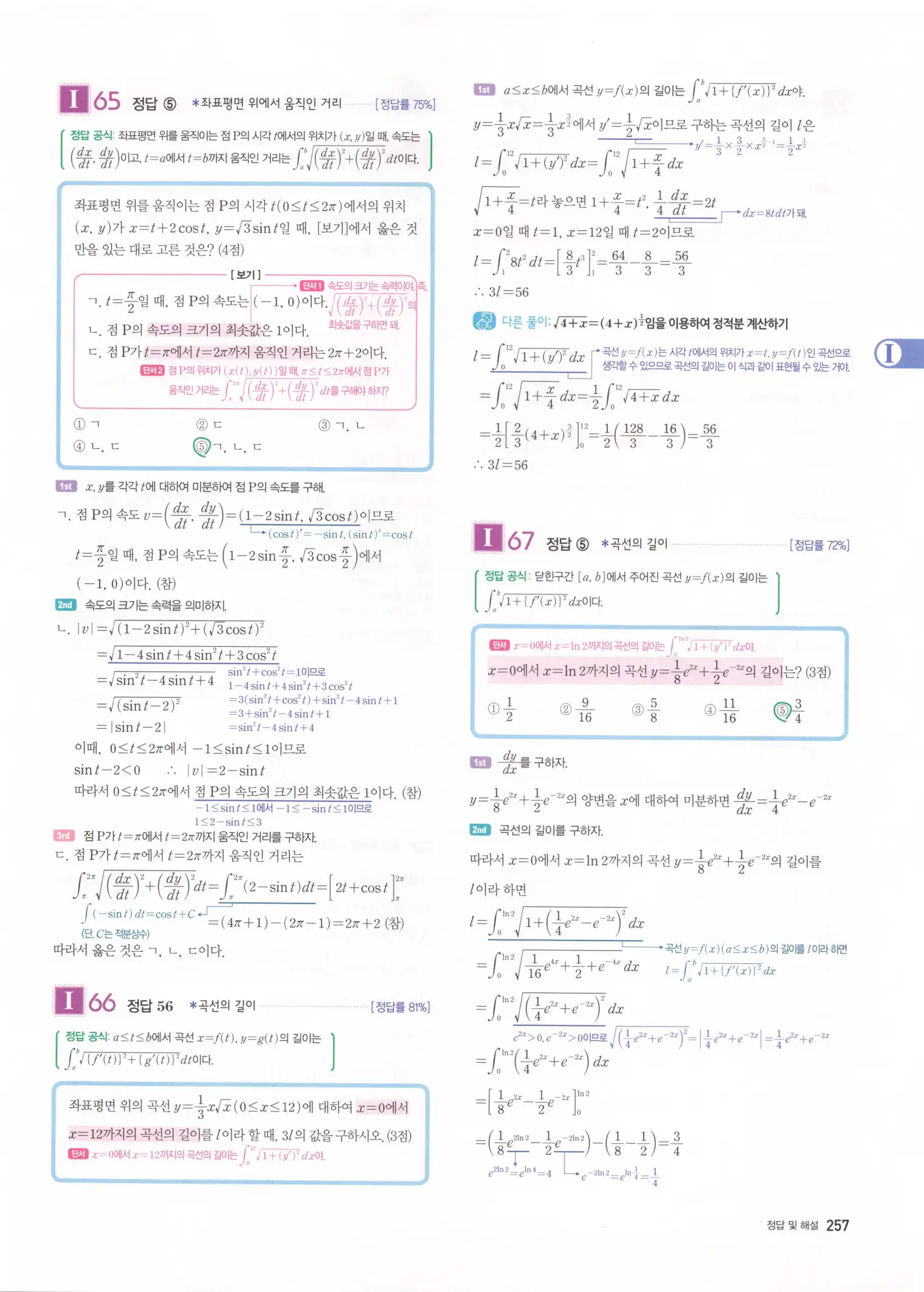 자이스토리 고2 미적분 해설 259