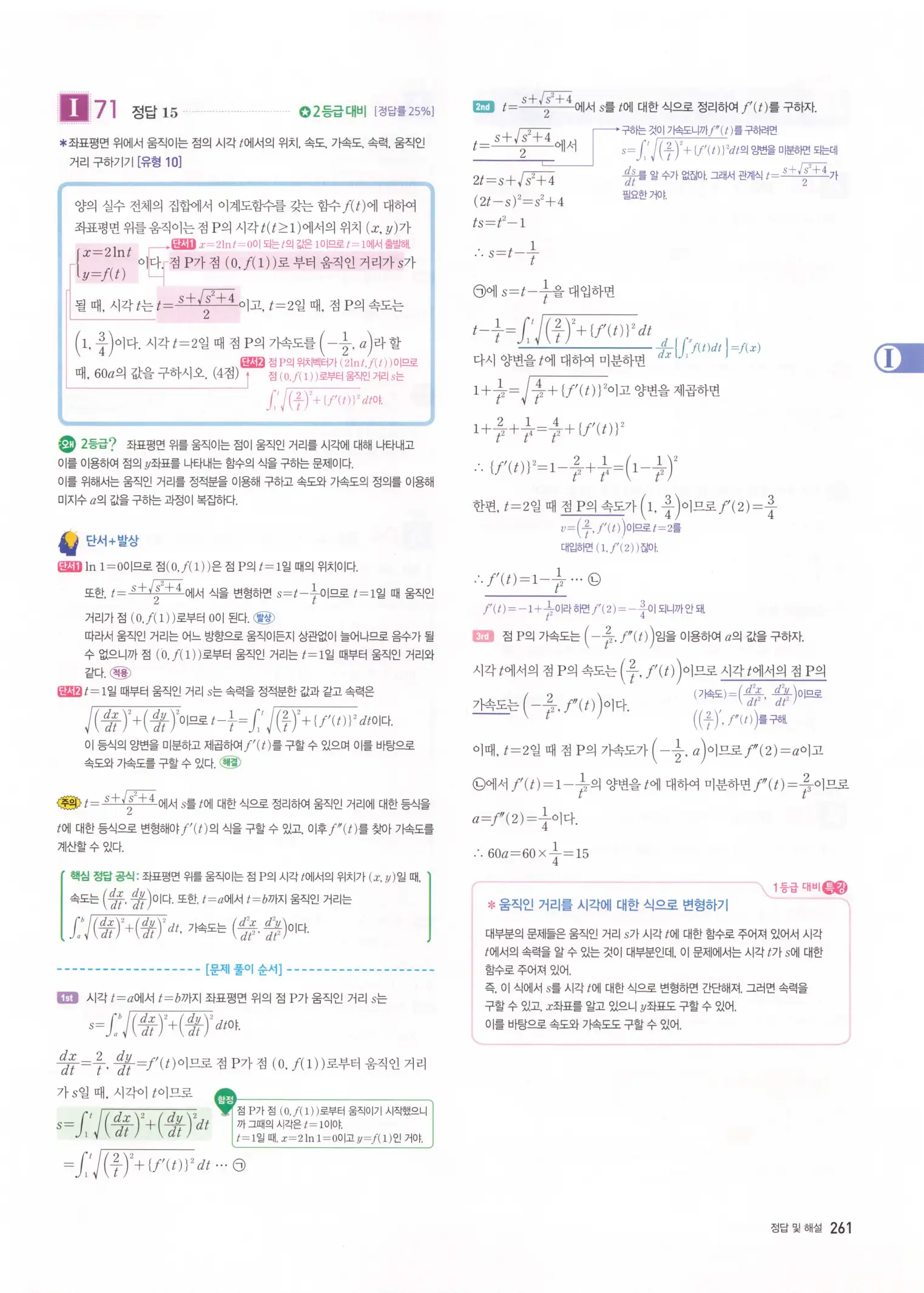자이스토리 고2 미적분 해설 263