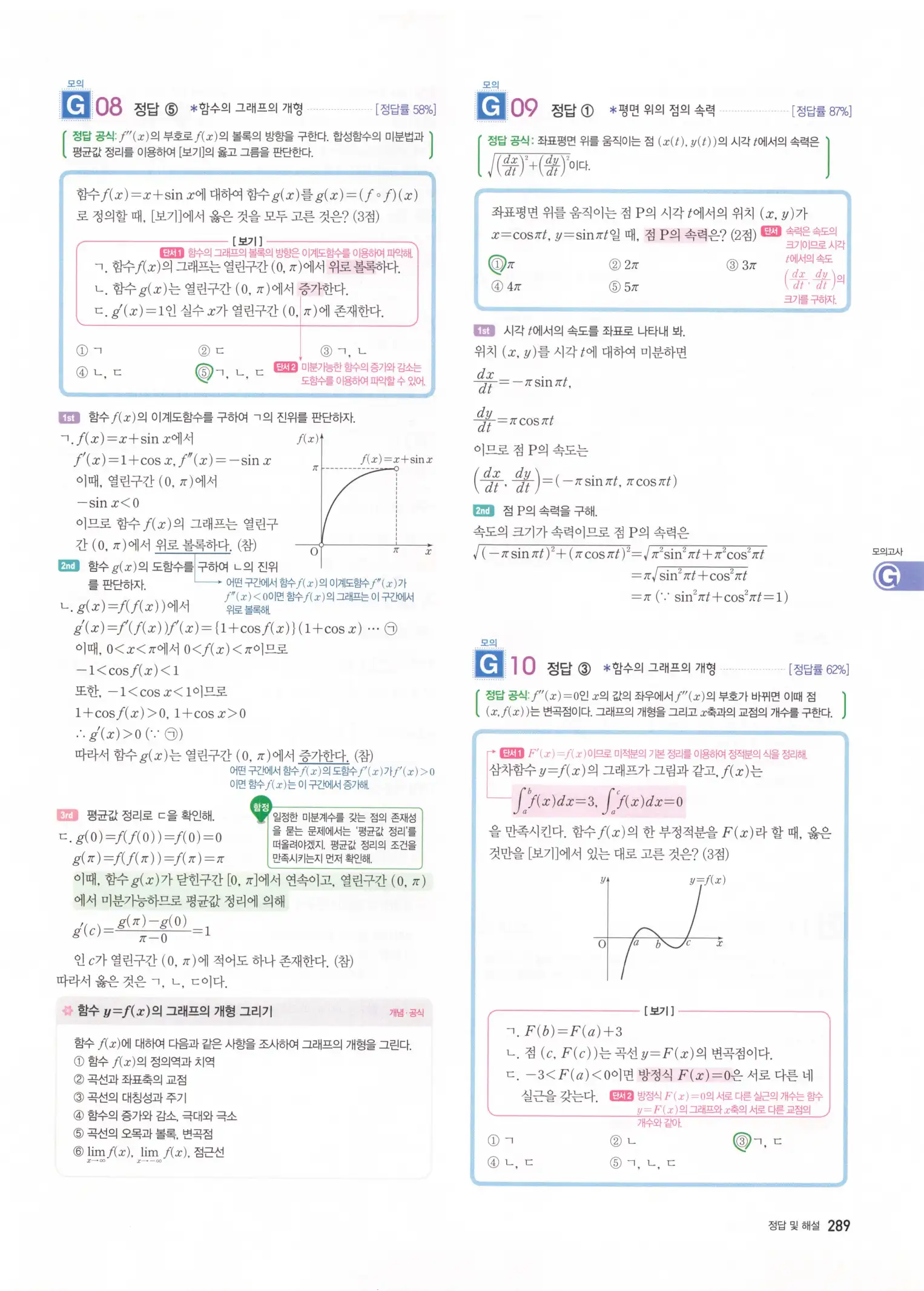 자이스토리 고2 미적분 해설 291