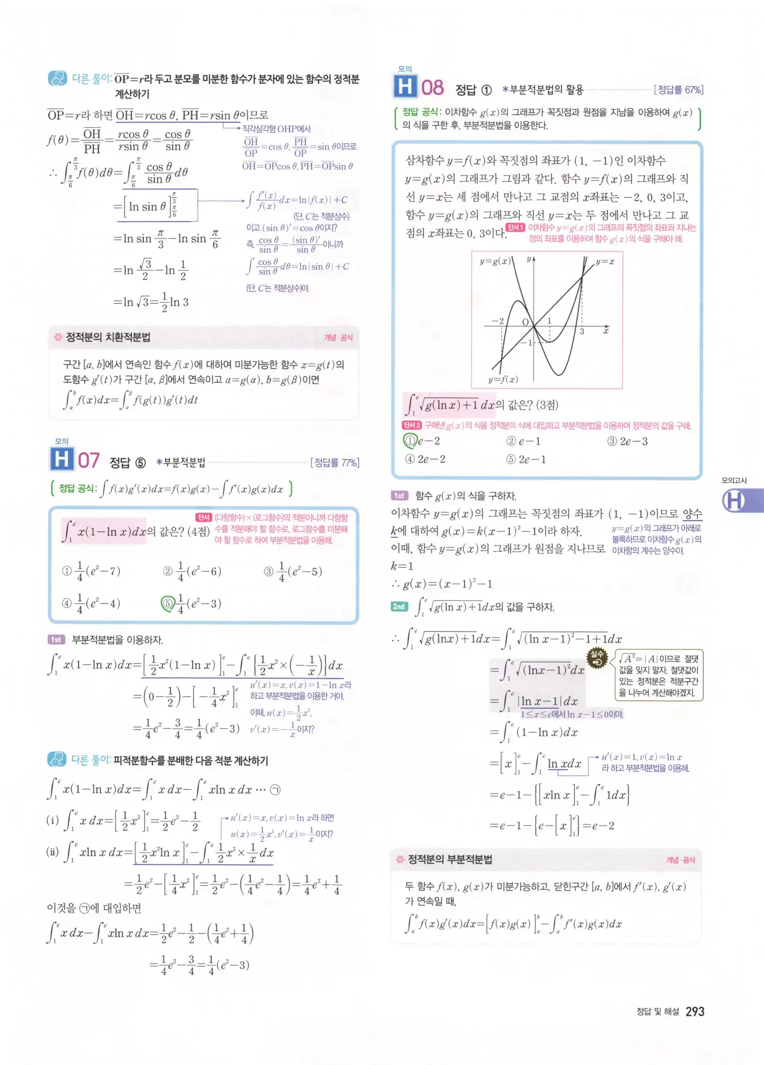 자이스토리 고2 미적분 해설 295