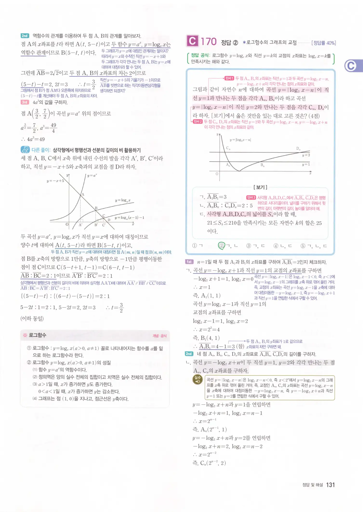 자이스토리 고2 수학1 해설 133