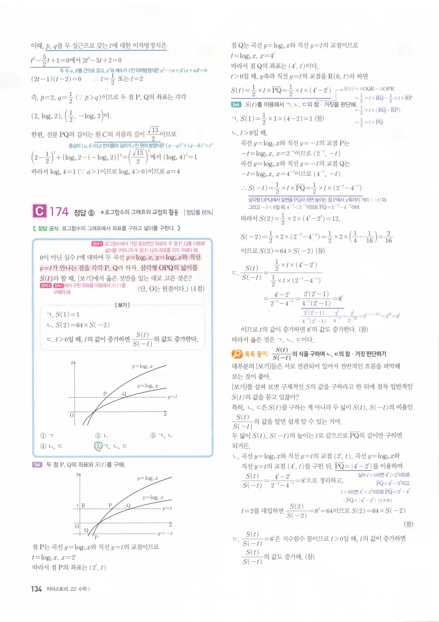자이스토리 고2 수학1 해설 136