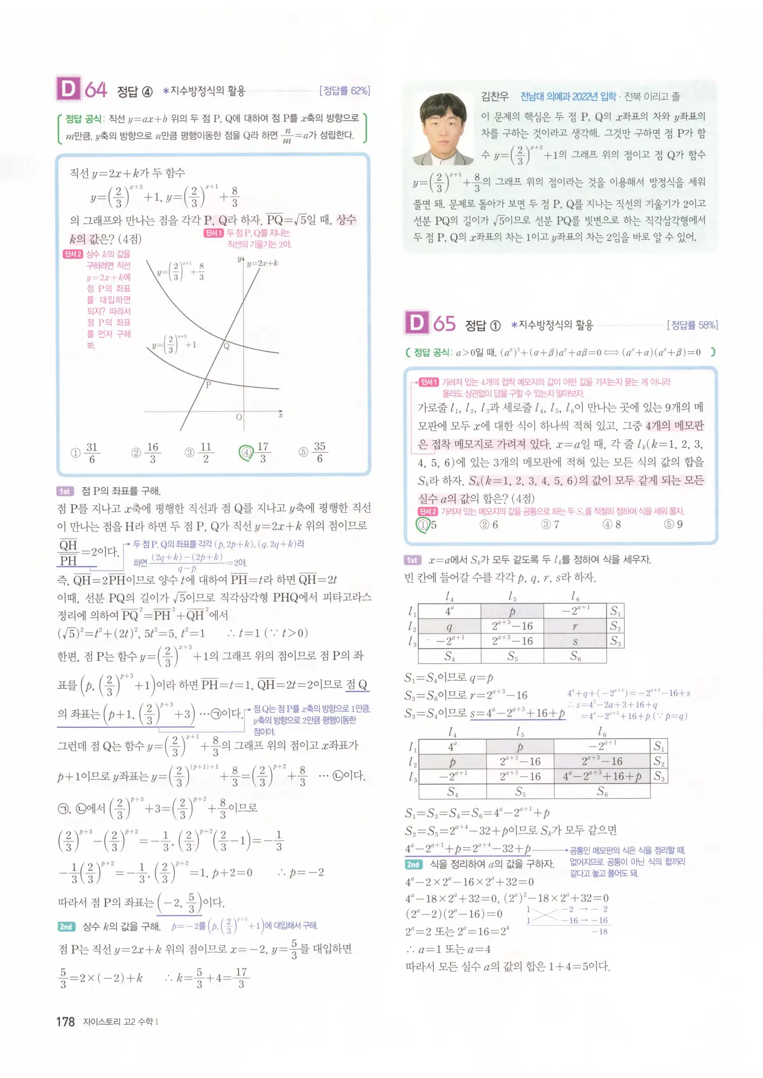 자이스토리 고2 수학1 해설 180