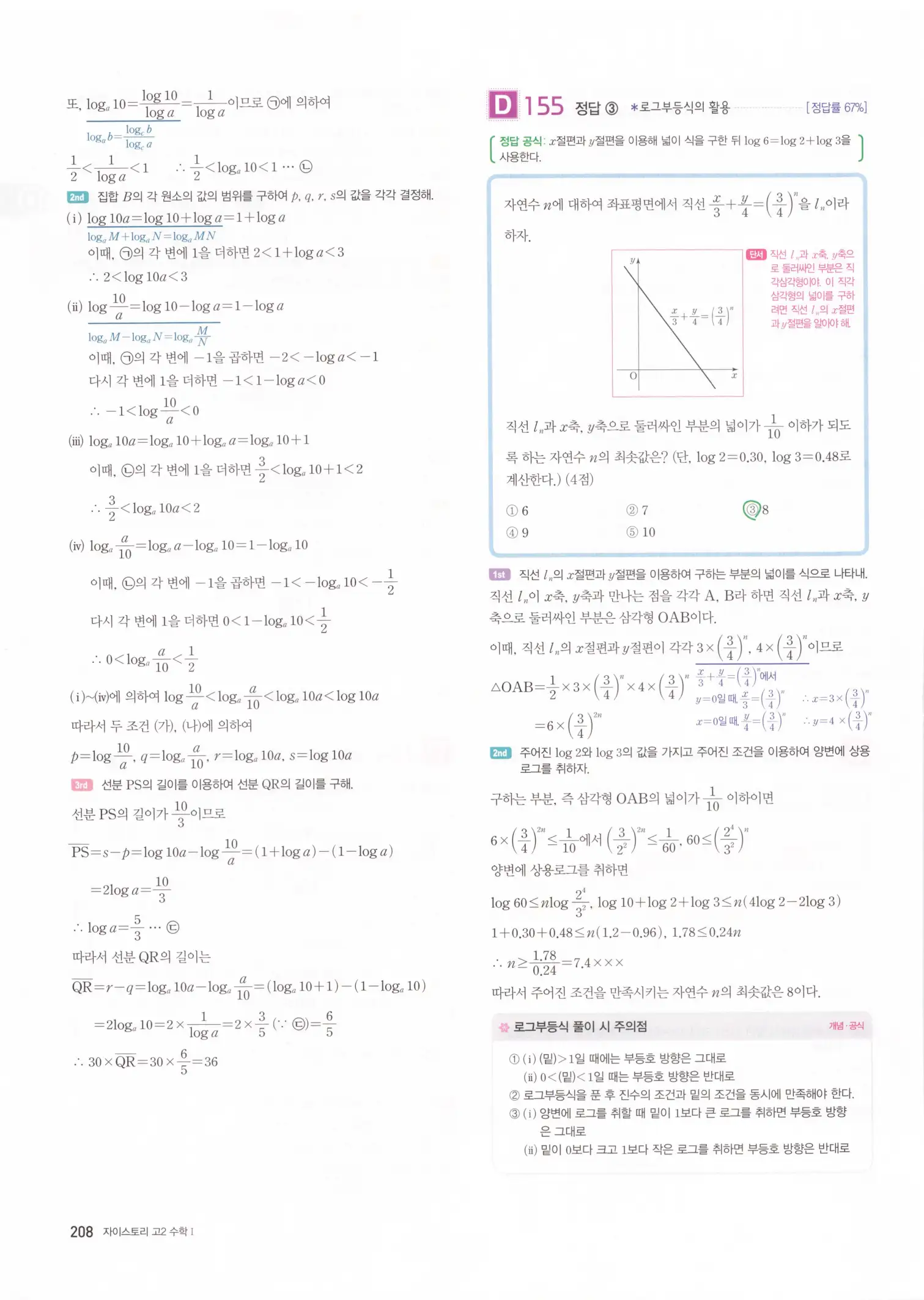 자이스토리 고2 수학1 해설 210