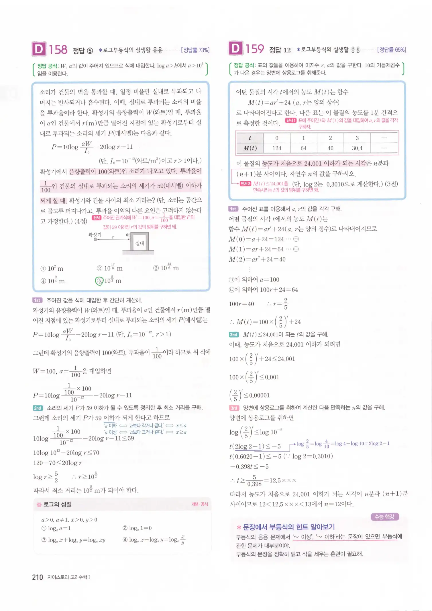 자이스토리 고2 수학1 해설 212